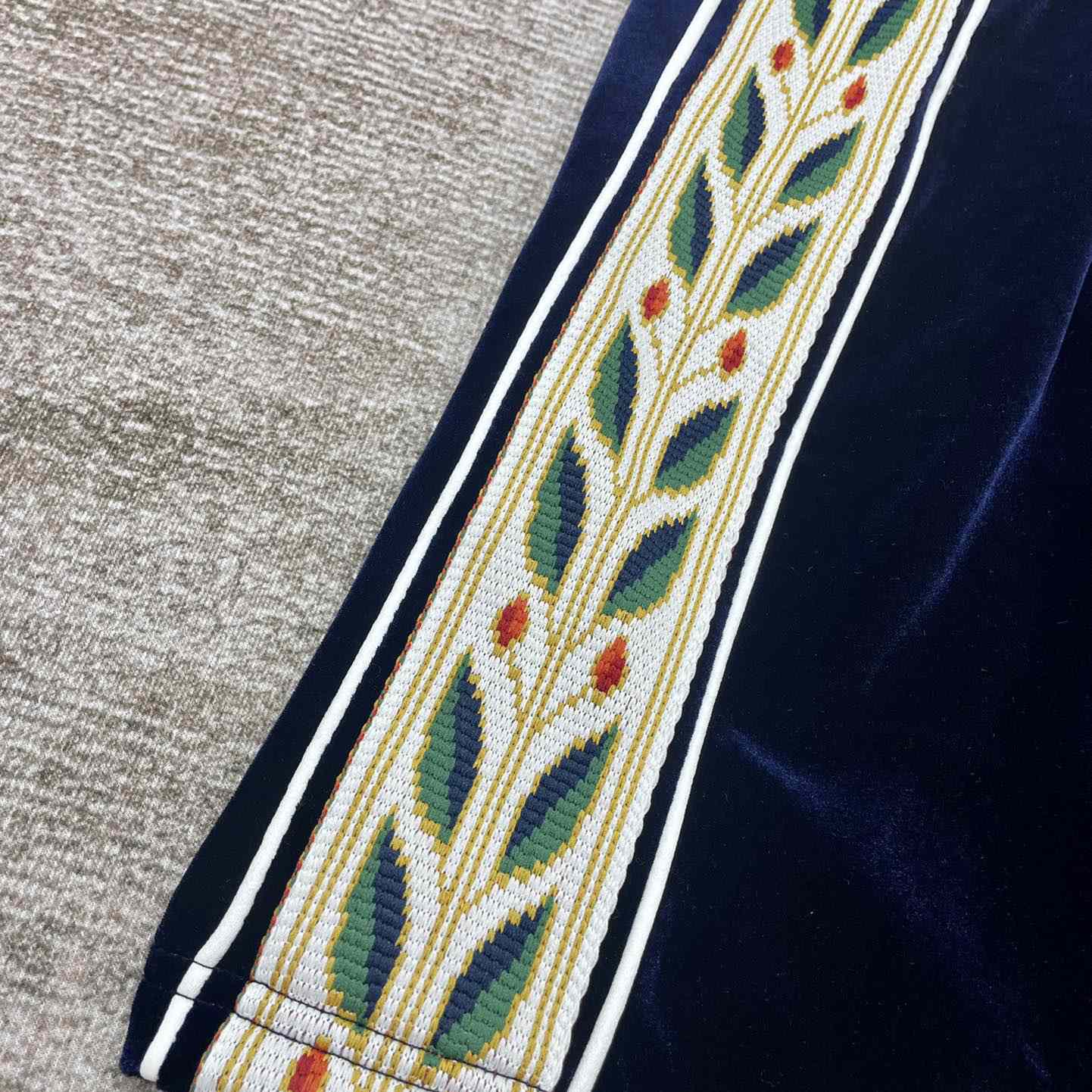 Casablanca Heart Monogram Velvet Track Shorts   c828 - FashionPlug