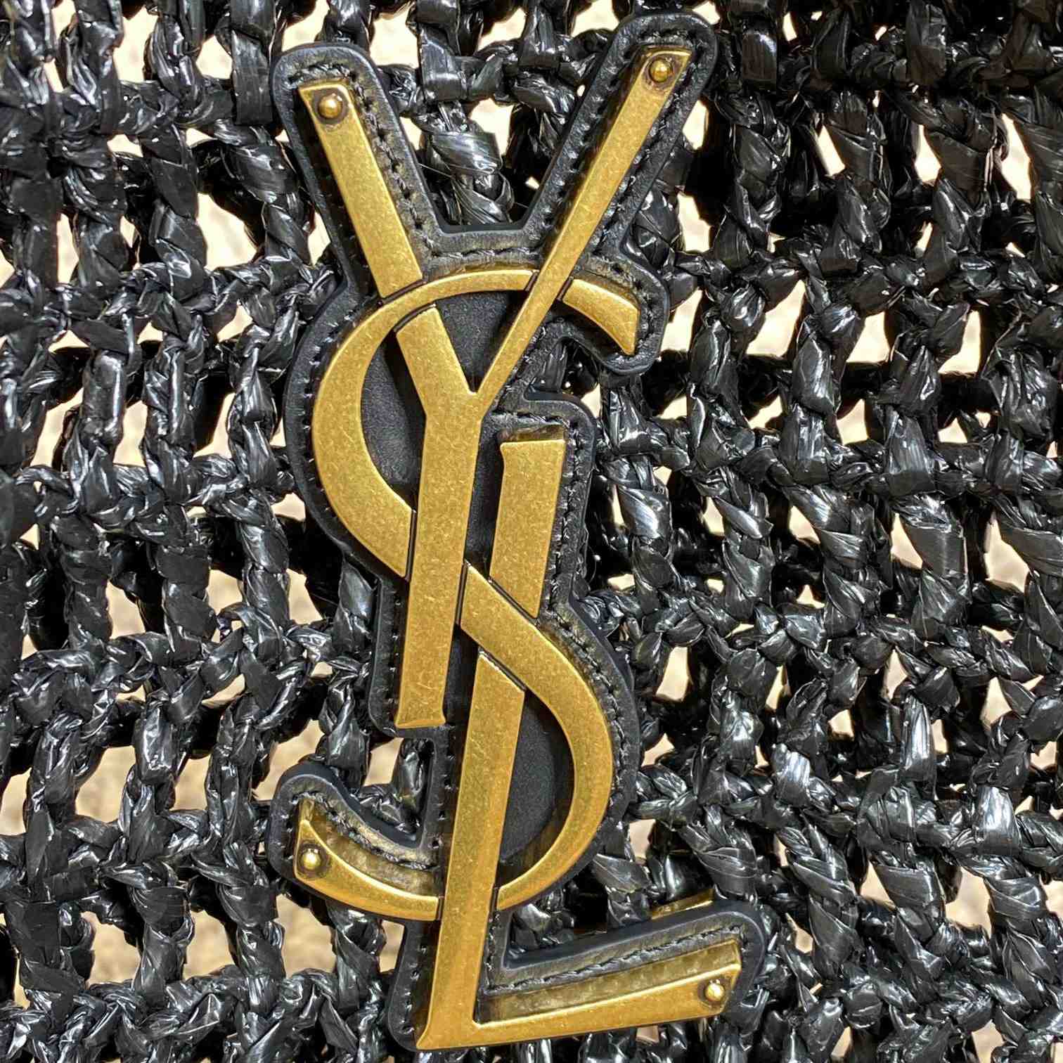 Saint Laurent Oxalis Bag In Raffia Macrame - FashionPlug