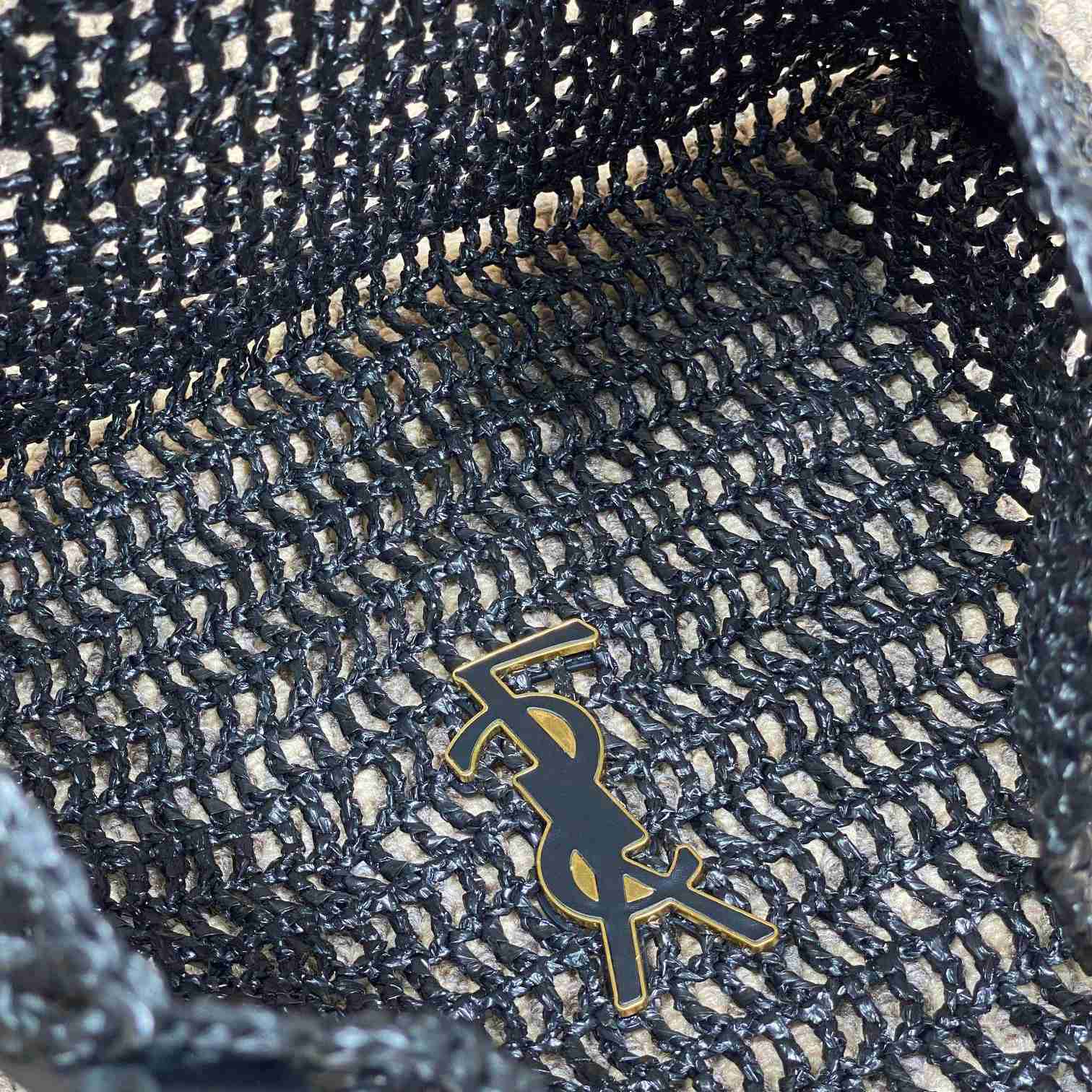 Saint Laurent Oxalis Bag In Raffia Macrame - FashionPlug