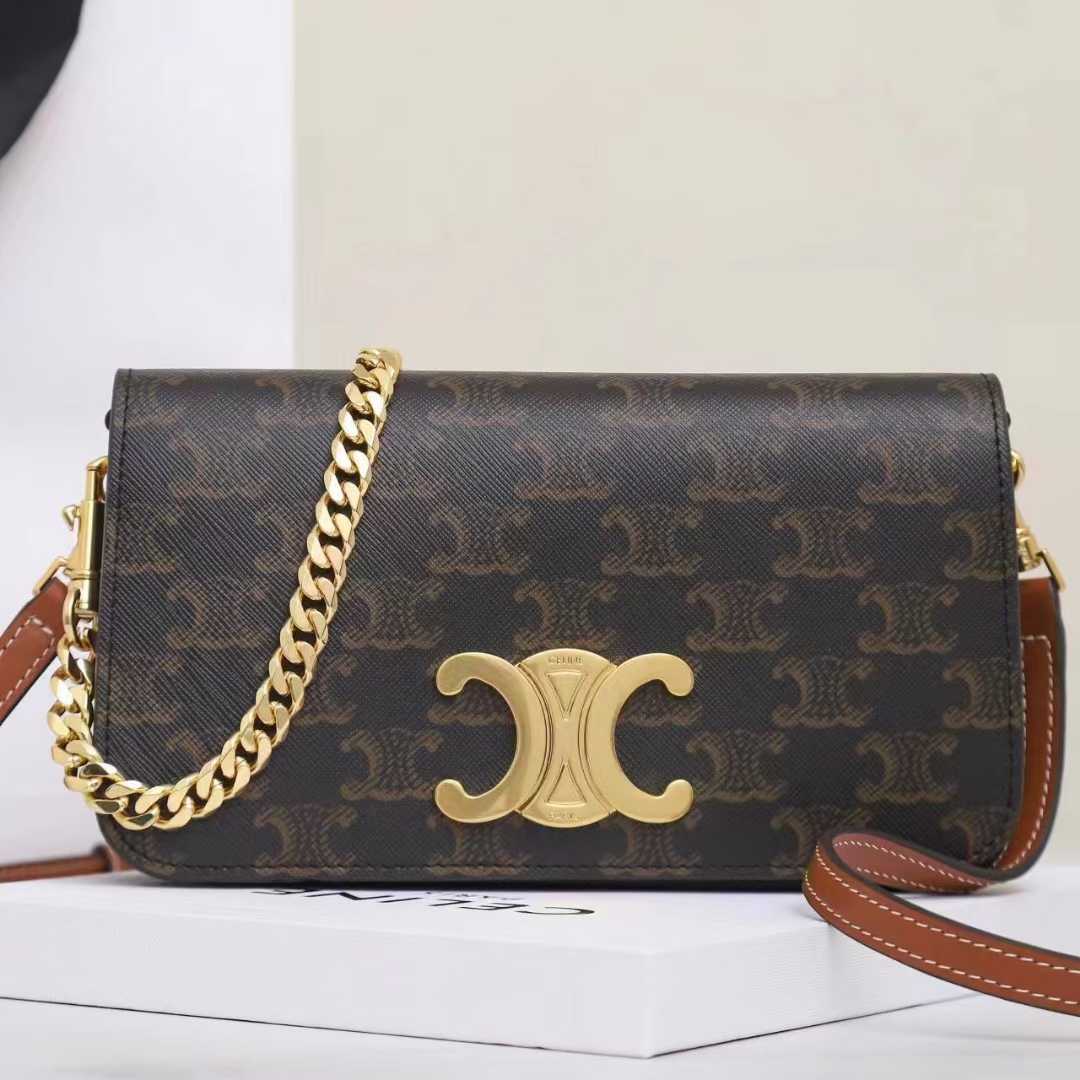 Celine Multipochette In Triomphe Canvas And Calfskin - FashionPlug