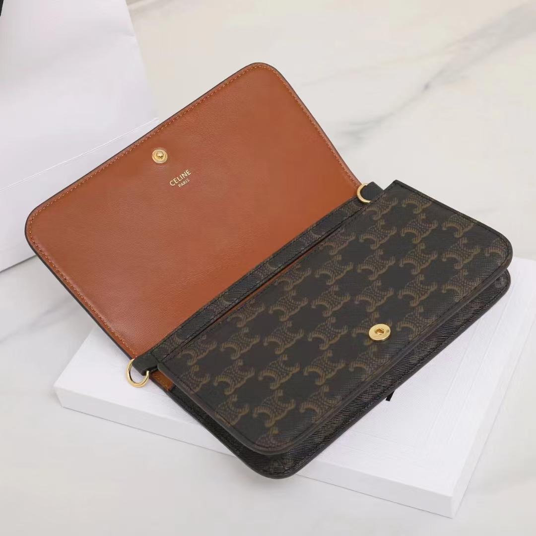 Celine Multipochette In Triomphe Canvas And Calfskin - FashionPlug