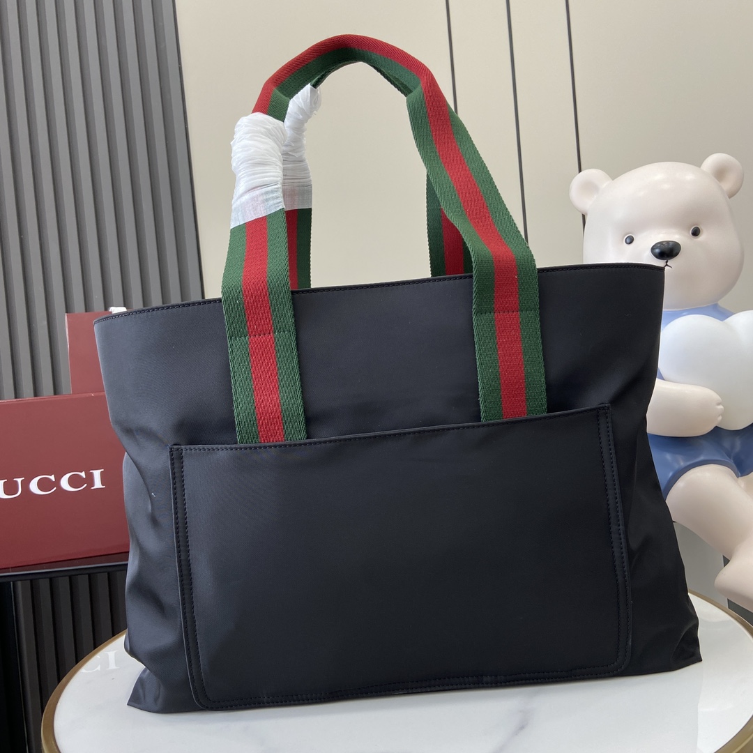 Gucci Large Tote Bag With Gucci Logo - FashionPlug