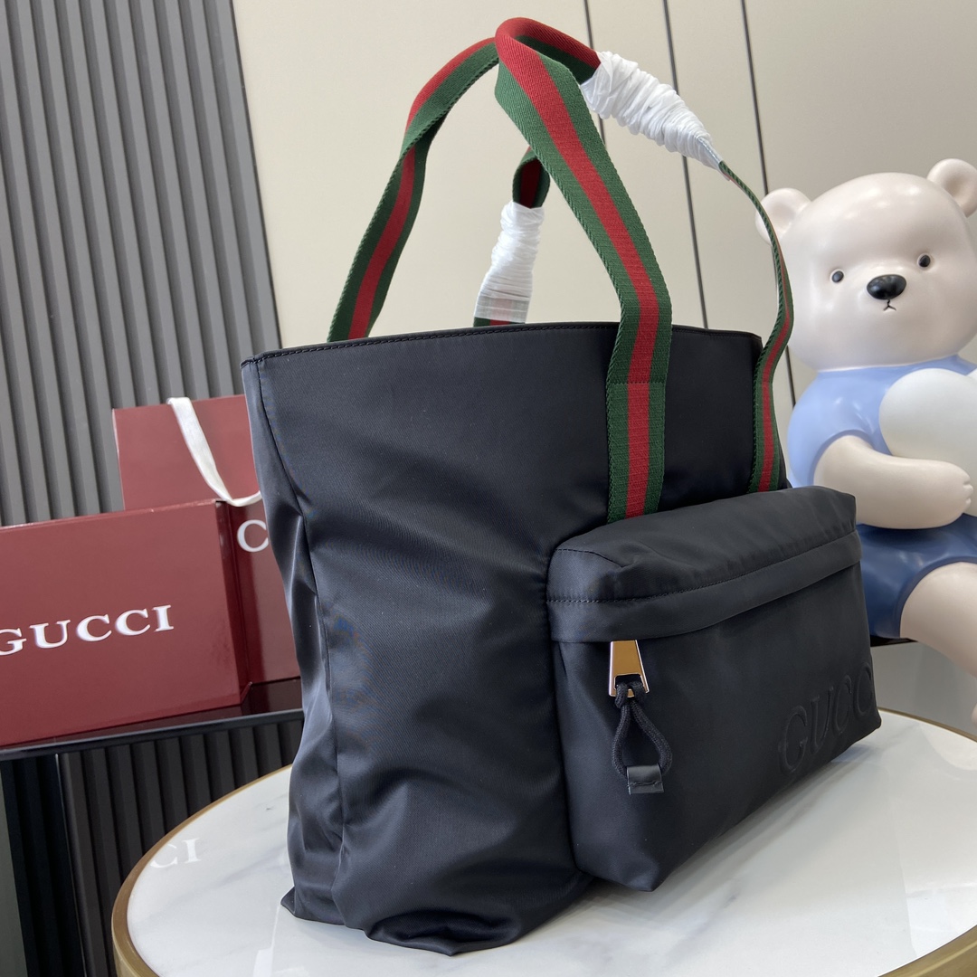 Gucci Large Tote Bag With Gucci Logo - FashionPlug