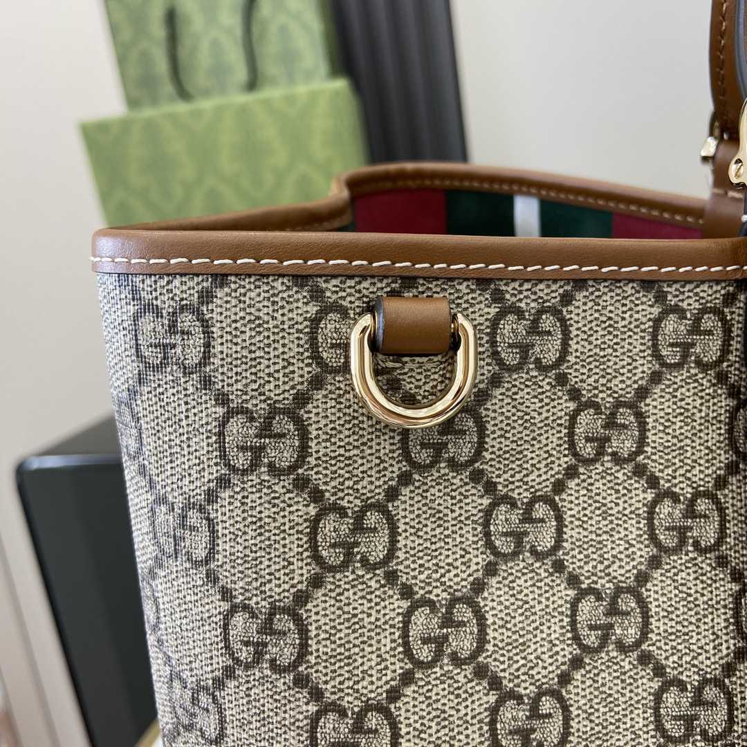 Gucci GG Emblem Medium Tote Bag - FashionPlug