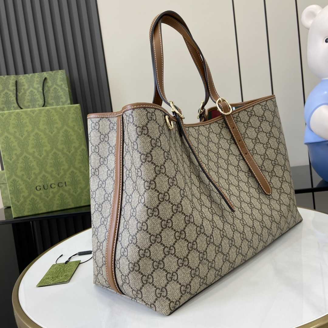 Gucci GG Emblem Medium Tote Bag - FashionPlug
