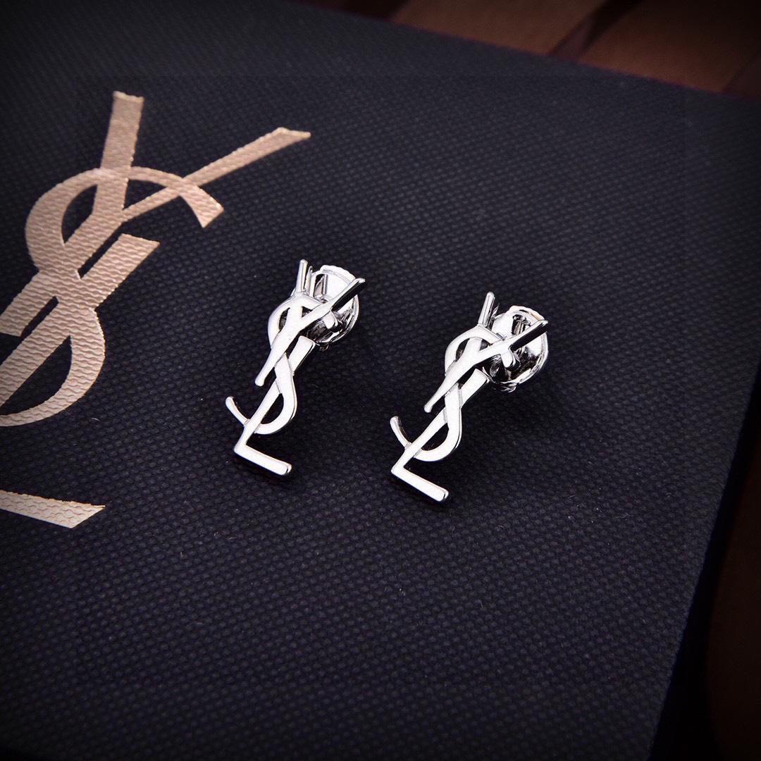 Saint Laurent Cassandre Stud Earring - FashionPlug