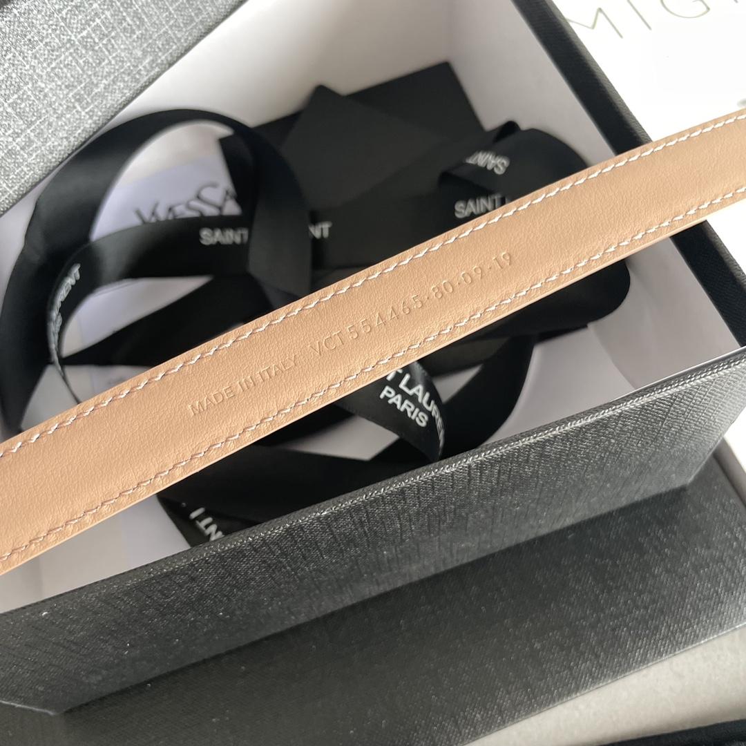 Saint Laurent Leather Belt    20mm - FashionPlug