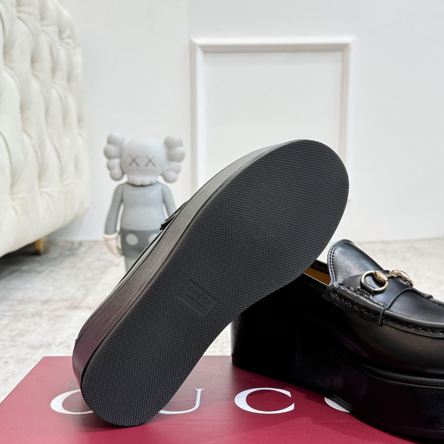 Gucci Women's Horsebit Wedge Loafer - FashionPlug