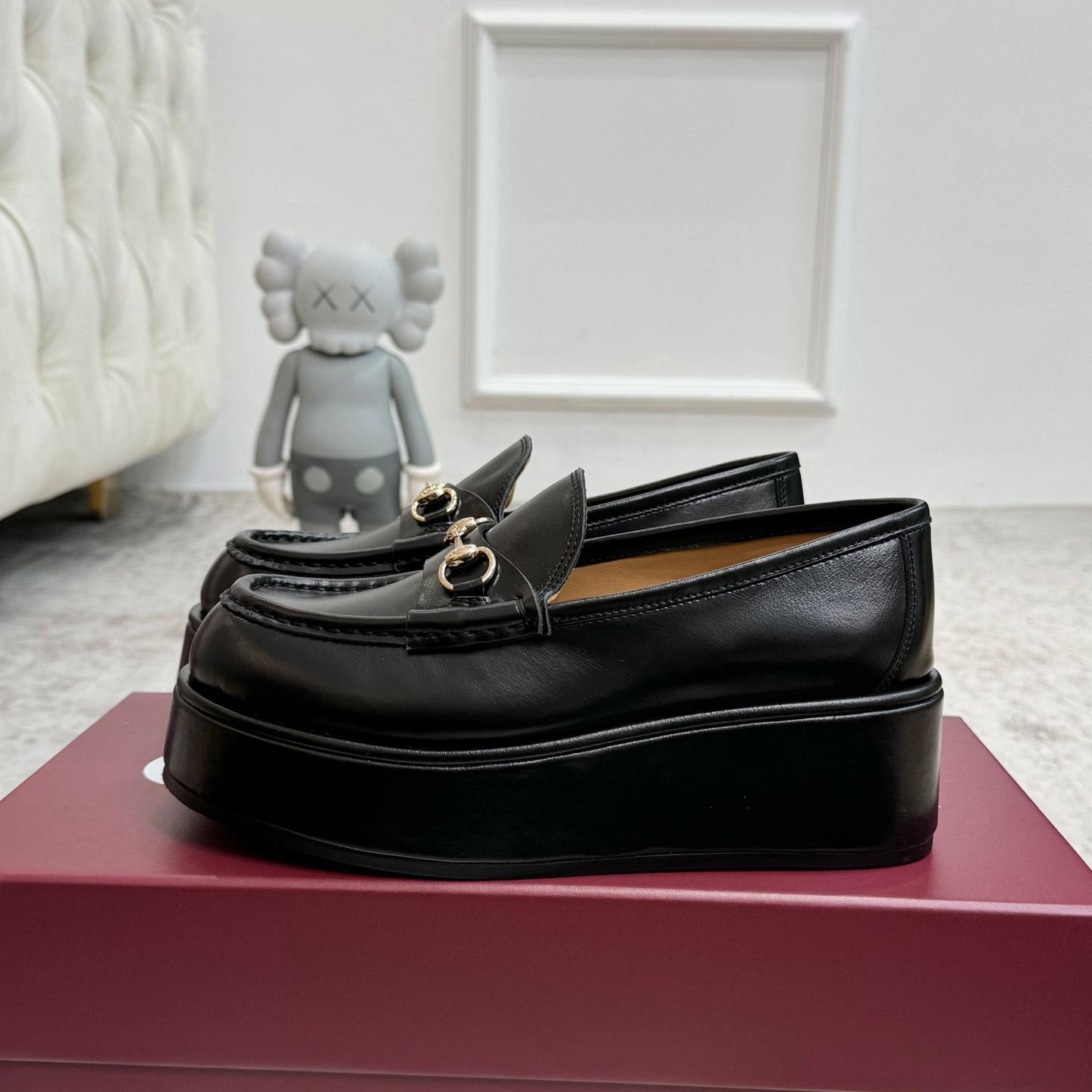Gucci Women's Horsebit Wedge Loafer - FashionPlug