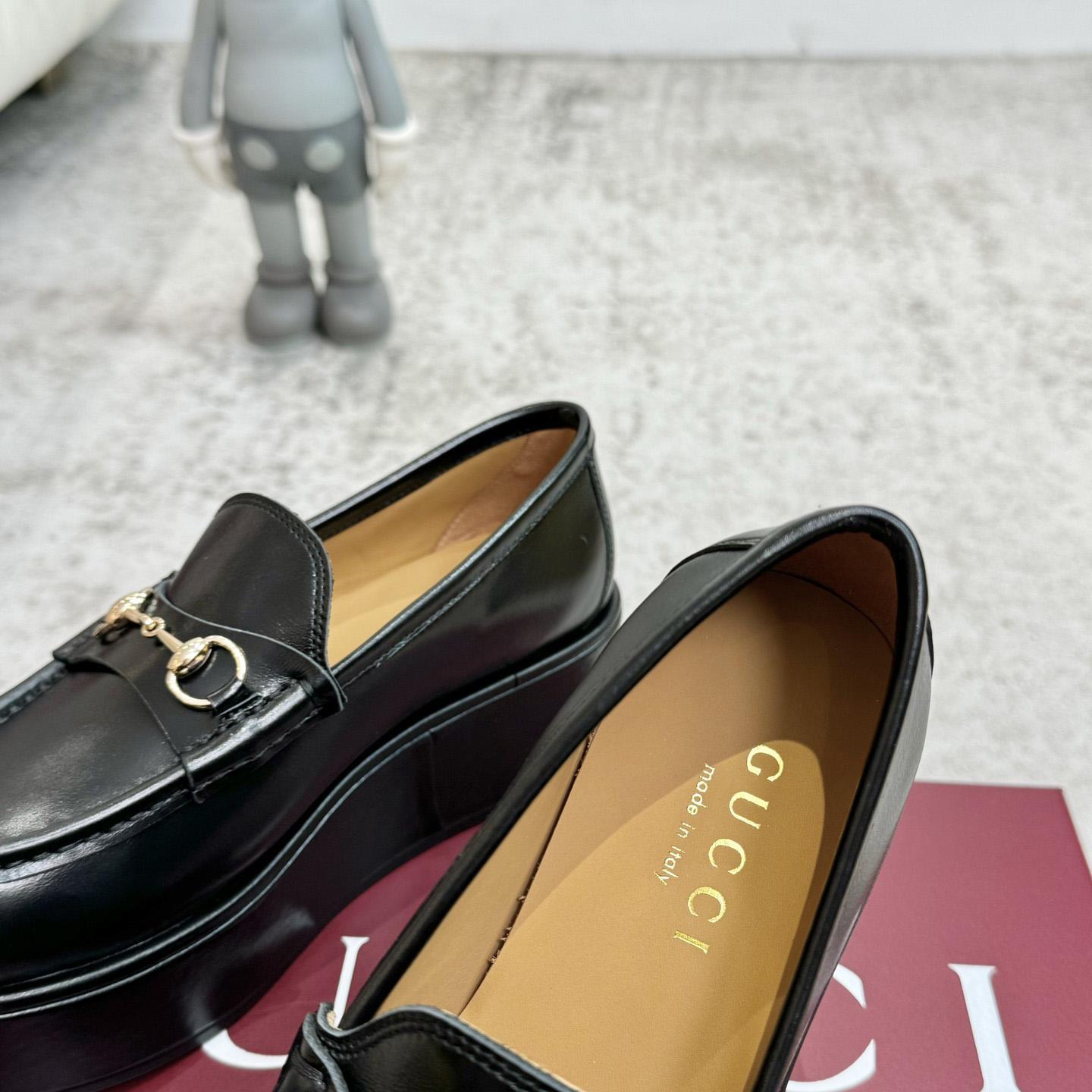 Gucci Women's Horsebit Wedge Loafer - FashionPlug