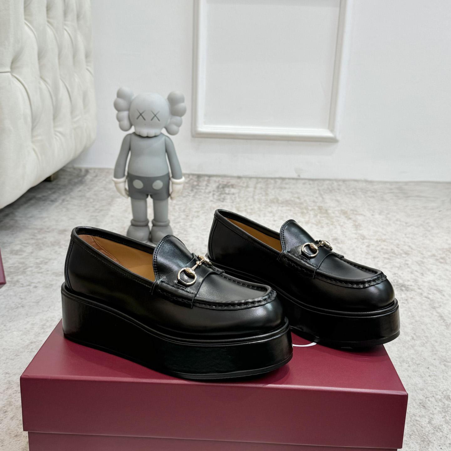 Gucci Women's Horsebit Wedge Loafer - FashionPlug