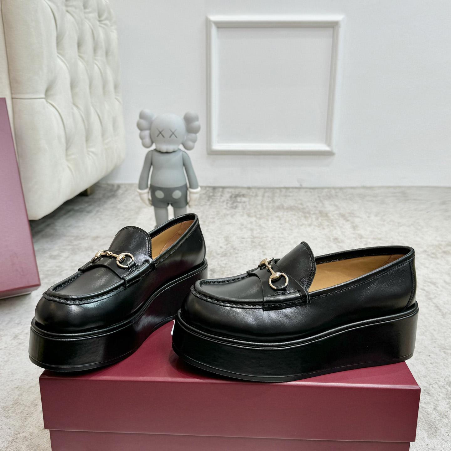 Gucci Women's Horsebit Wedge Loafer - FashionPlug