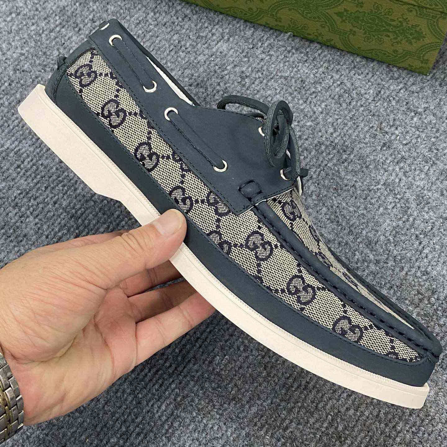 Gucci Men's Original GG Lace-up Loafer - FashionPlug
