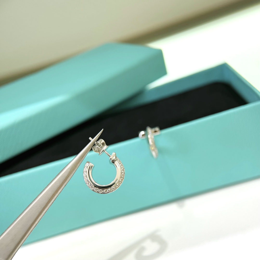 Tiffany & Co. White Gold Earrings - FashionPlug