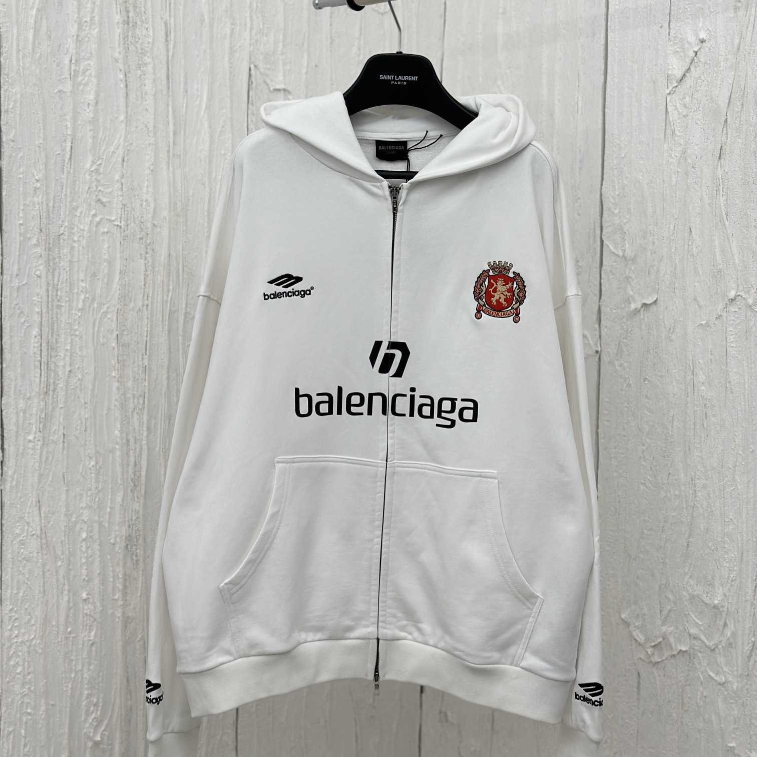 Balenciaga Soccer Zip-up Hoodie - FashionPlug