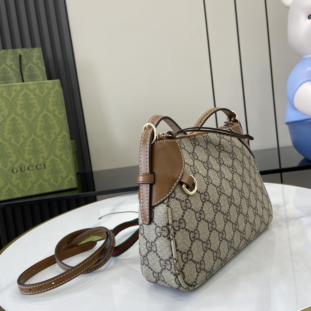 Gucci GG Emblem Small Shoulder Bag - FashionPlug