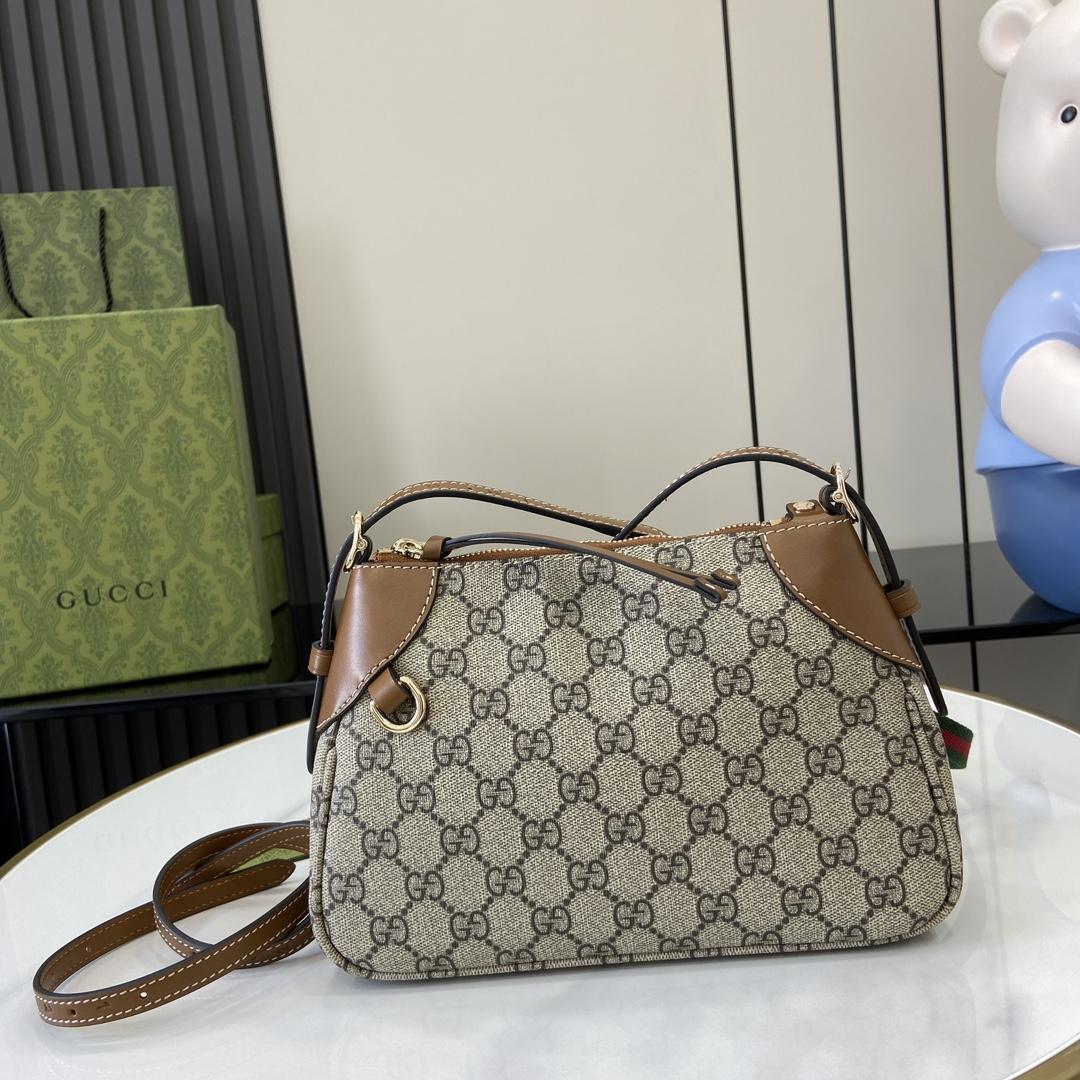 Gucci GG Emblem Small Shoulder Bag - FashionPlug