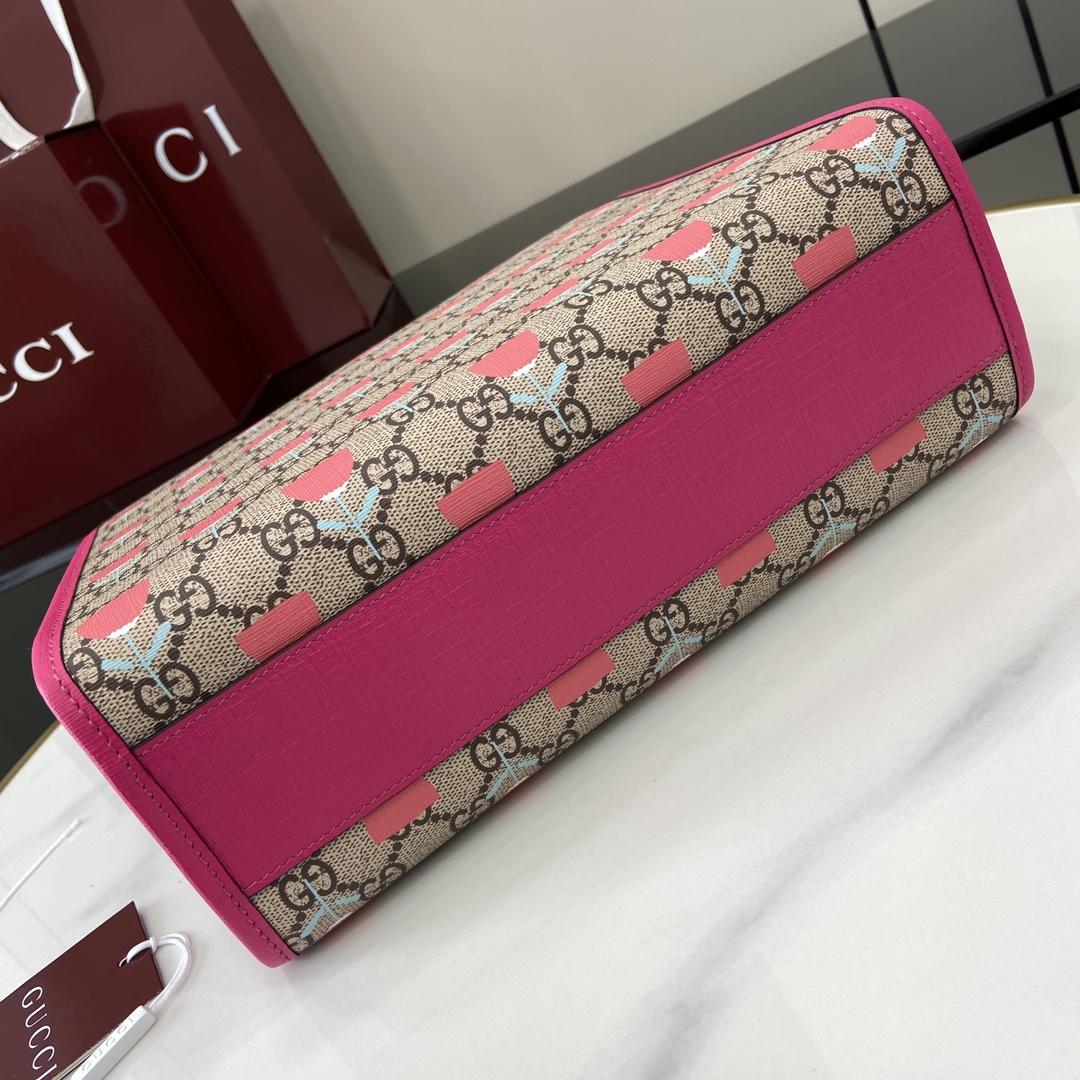 Gucci Children's Flower print Tote Bag - FashionPlug