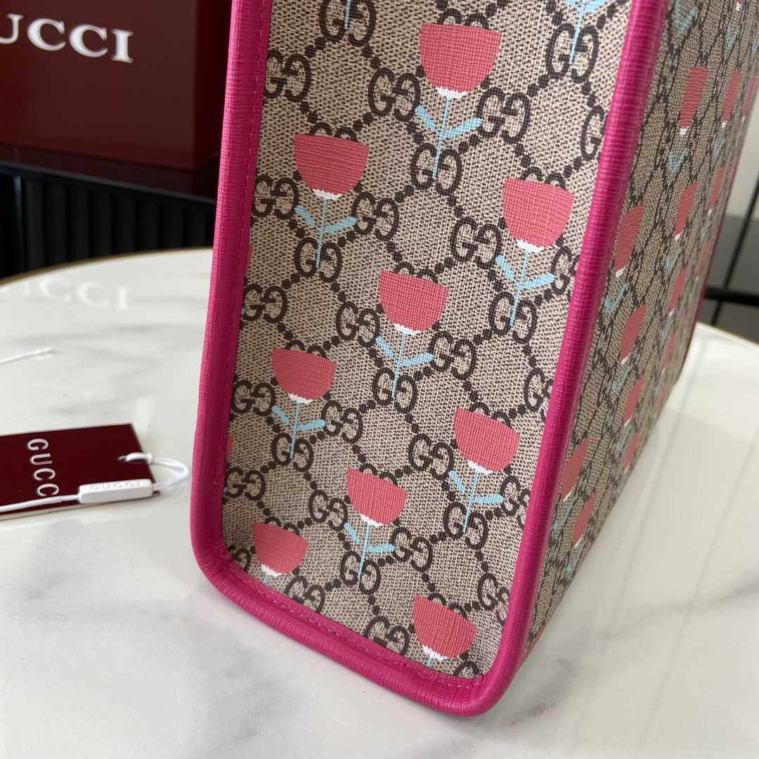 Gucci Children's Flower print Tote Bag - FashionPlug
