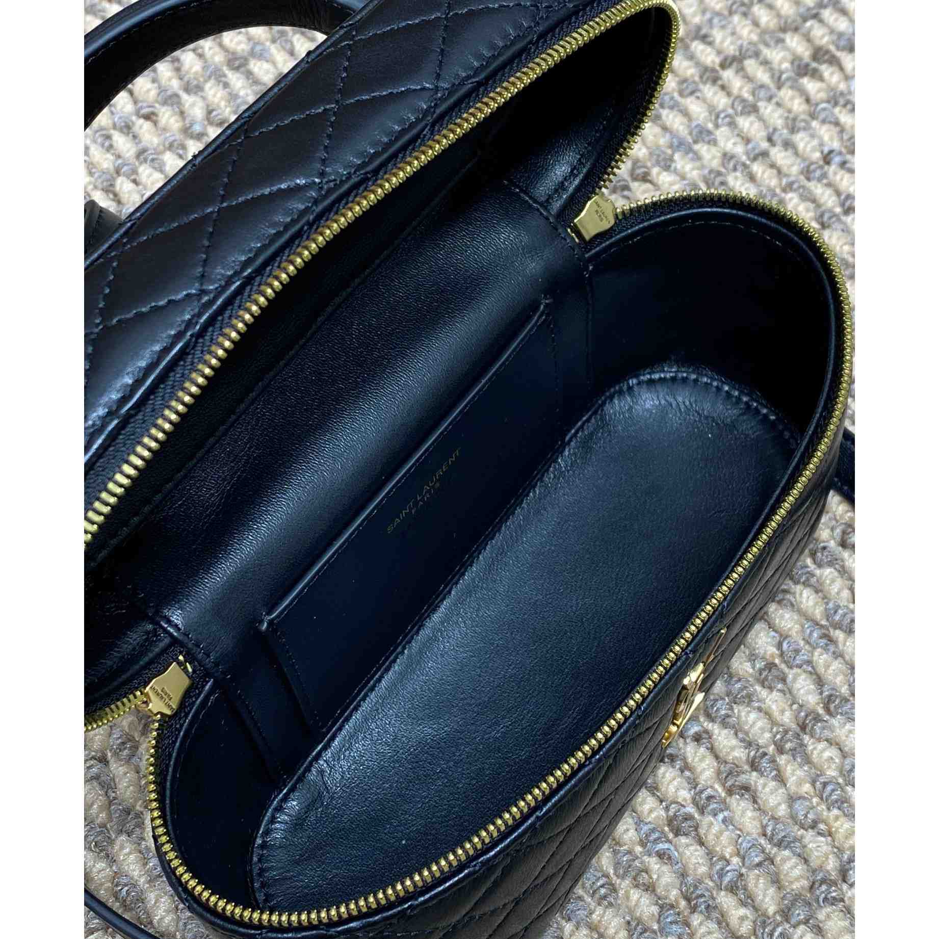 Saint Laurent Gaby Vanity Bag In Lambskin - FashionPlug