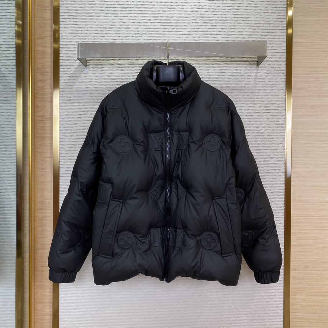 Louis Vuitton Monogram Leather Hooded Down Jacket             1AATKN              - FashionPlug