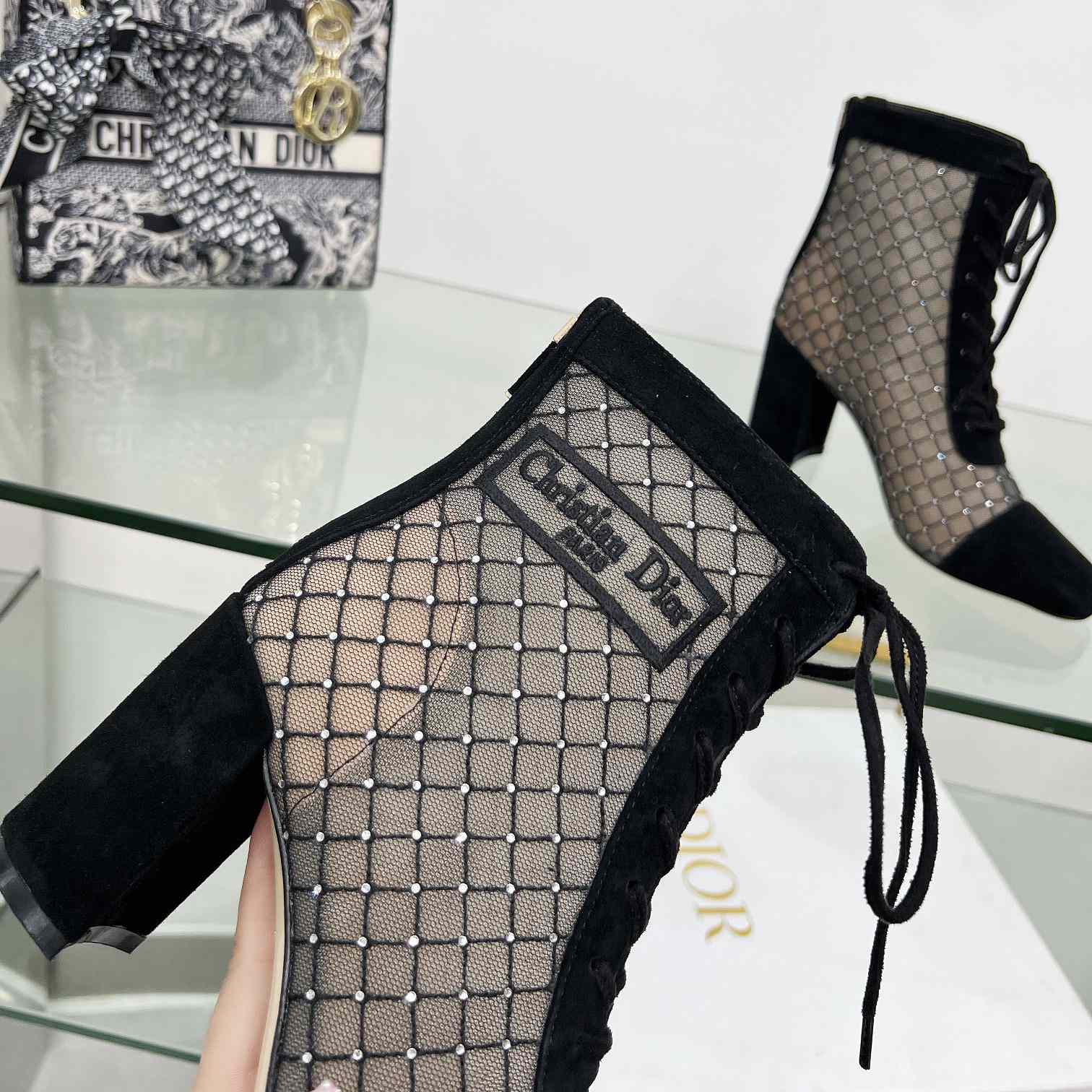 Dior Naughtily-D Heeled Ankle Boot - FashionPlug
