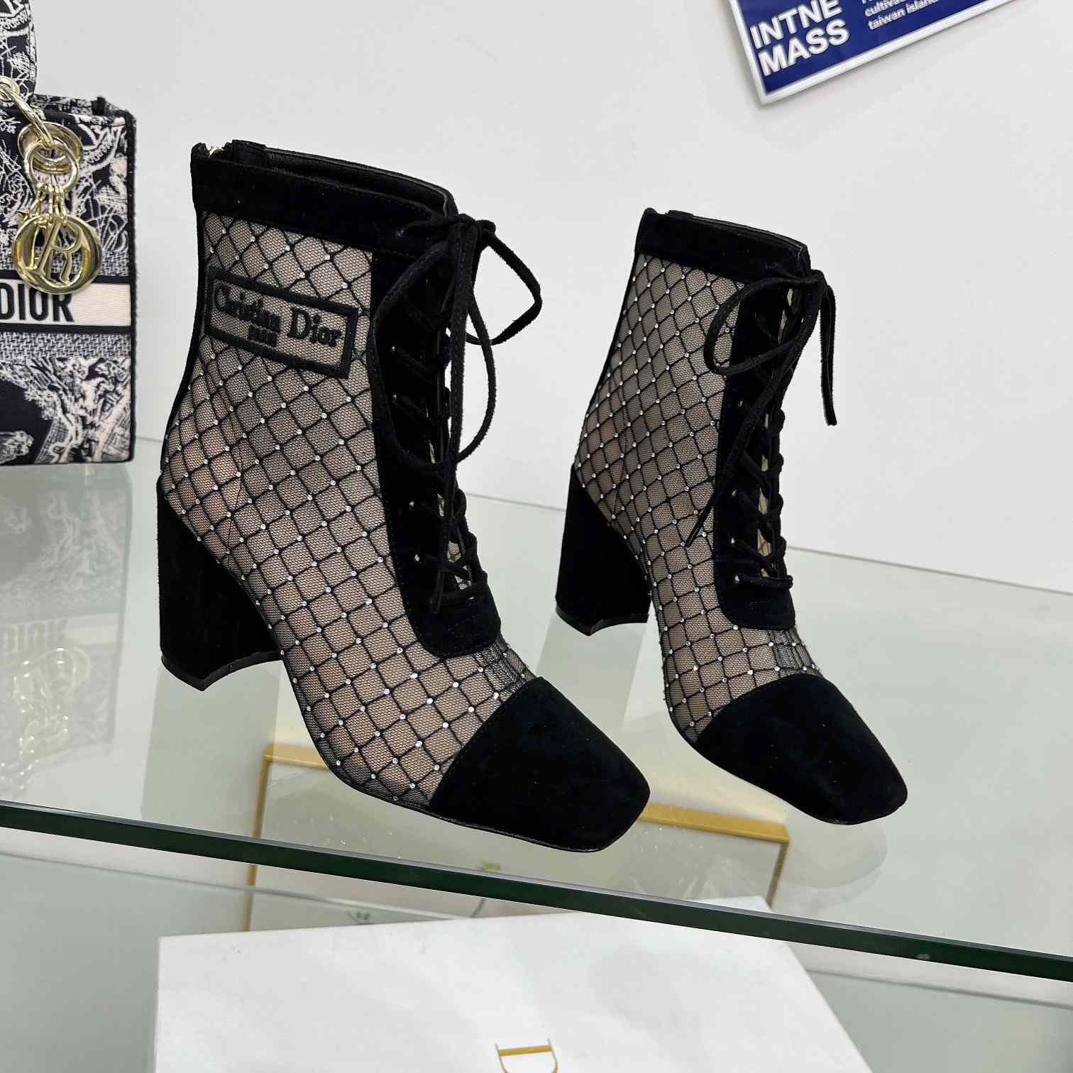 Dior Naughtily-D Heeled Ankle Boot - FashionPlug