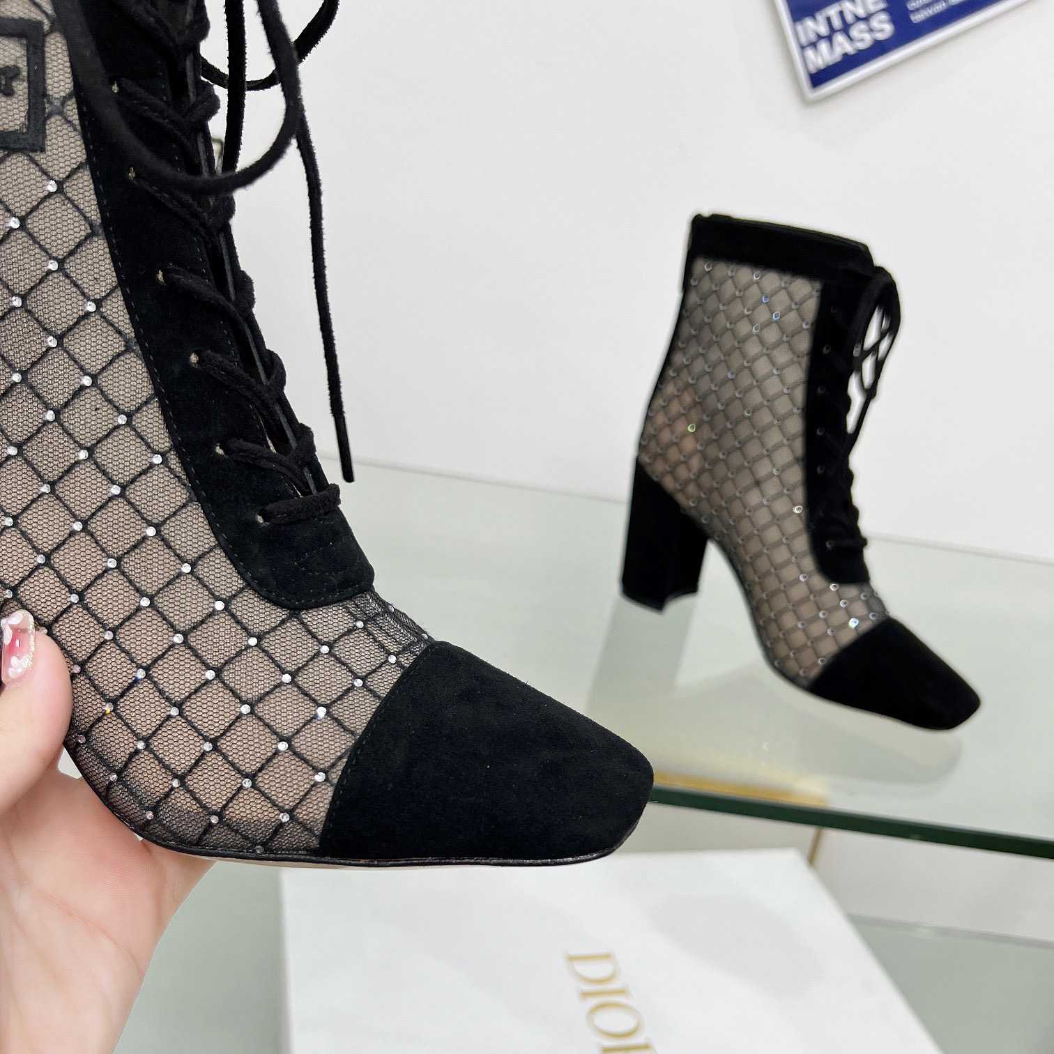 Dior Naughtily-D Heeled Ankle Boot - FashionPlug