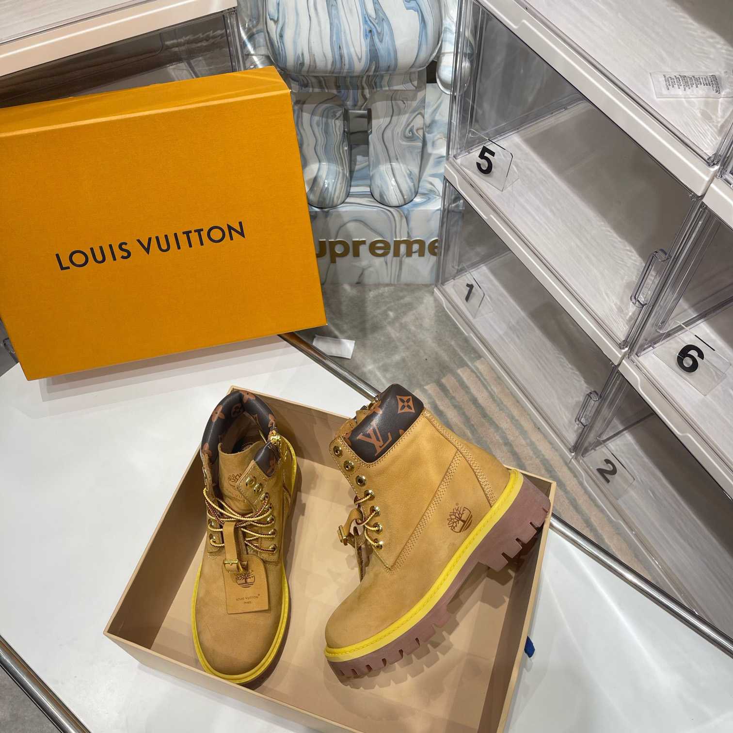 Louis Vuitton x 6 Inch Ankle Boot 'Wheat' - FashionPlug