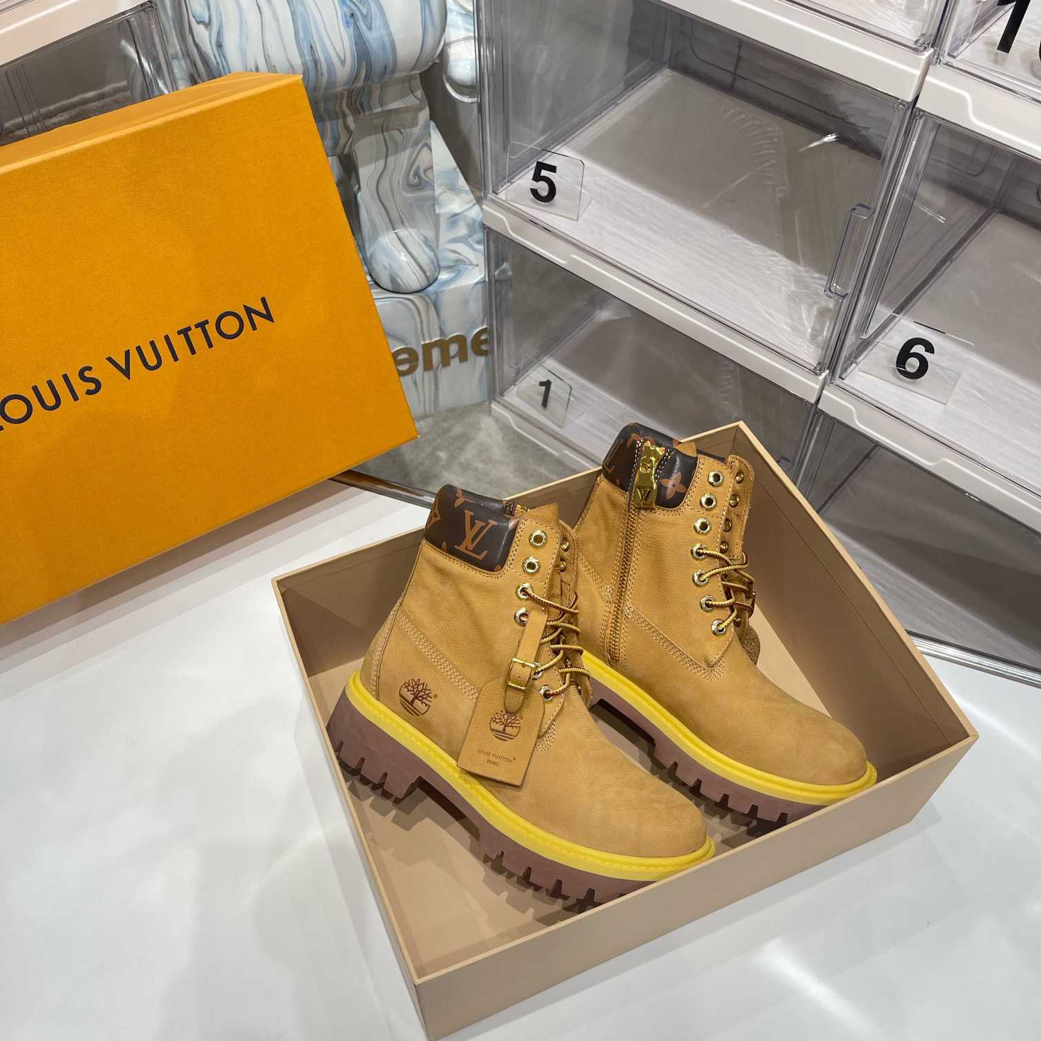 Louis Vuitton x 6 Inch Ankle Boot 'Wheat' - FashionPlug