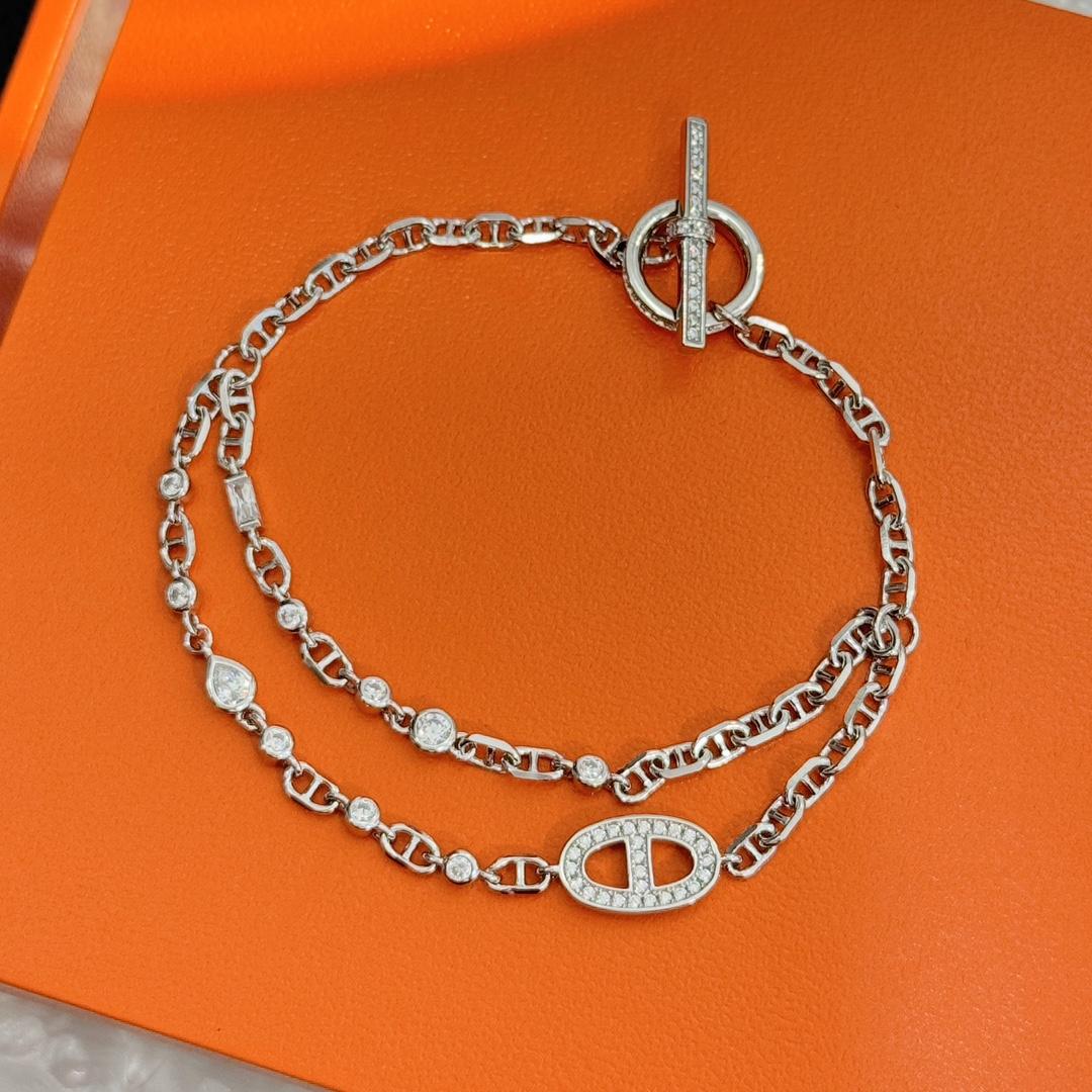 Hermes Chaine D'ancre Chaos Fancy Bracelet - FashionPlug