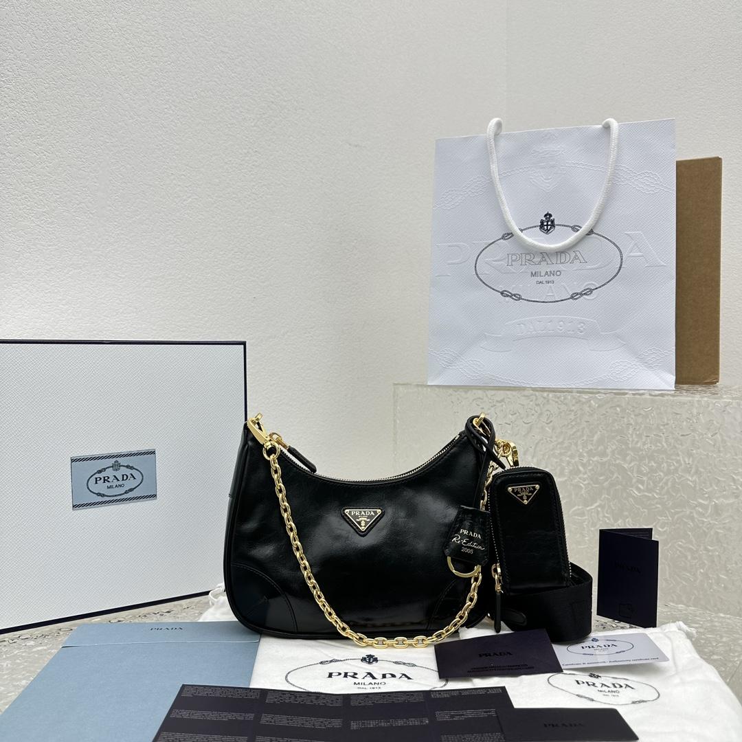 Prada Re-Edition 2005 Naplak Patent Leather Bag - FashionPlug