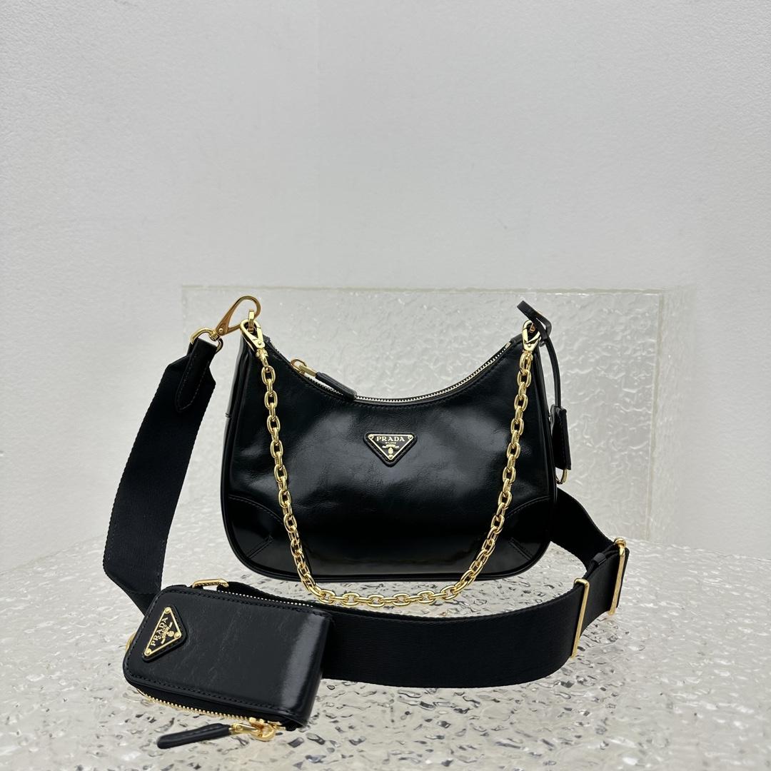 Prada Re-Edition 2005 Naplak Patent Leather Bag - FashionPlug