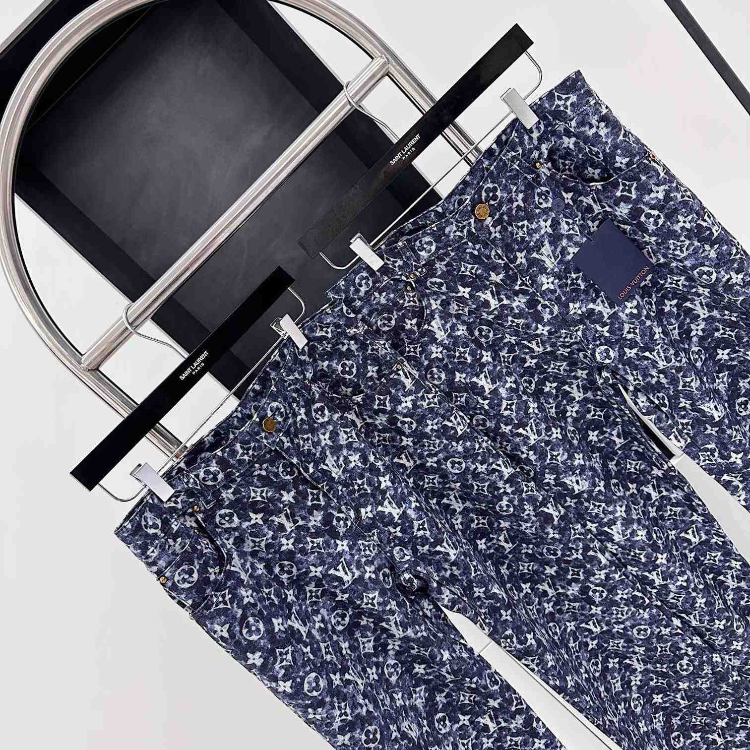 Louis Vuitton Monogram Printed Denim Jeans - FashionPlug