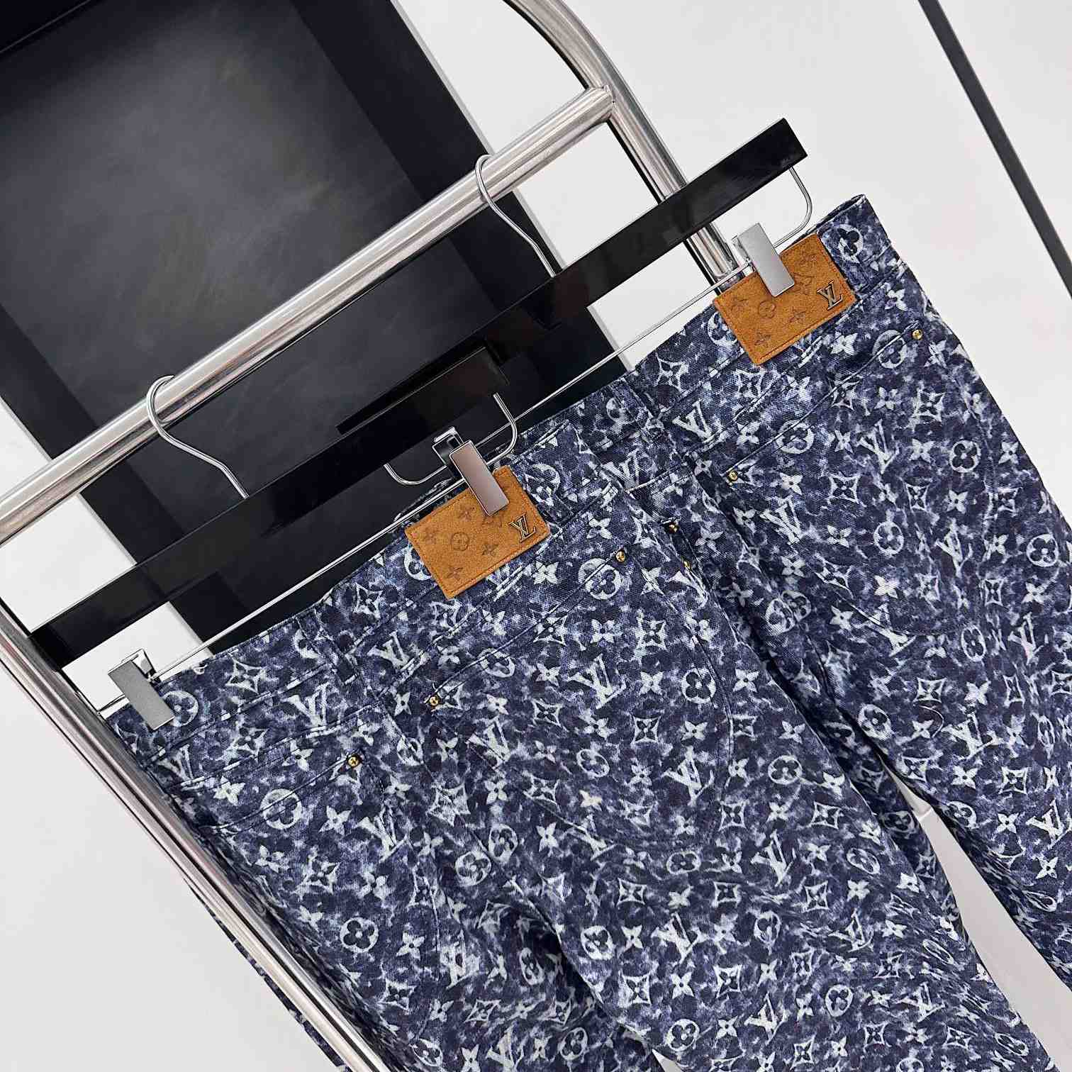 Louis Vuitton Monogram Printed Denim Jeans - FashionPlug