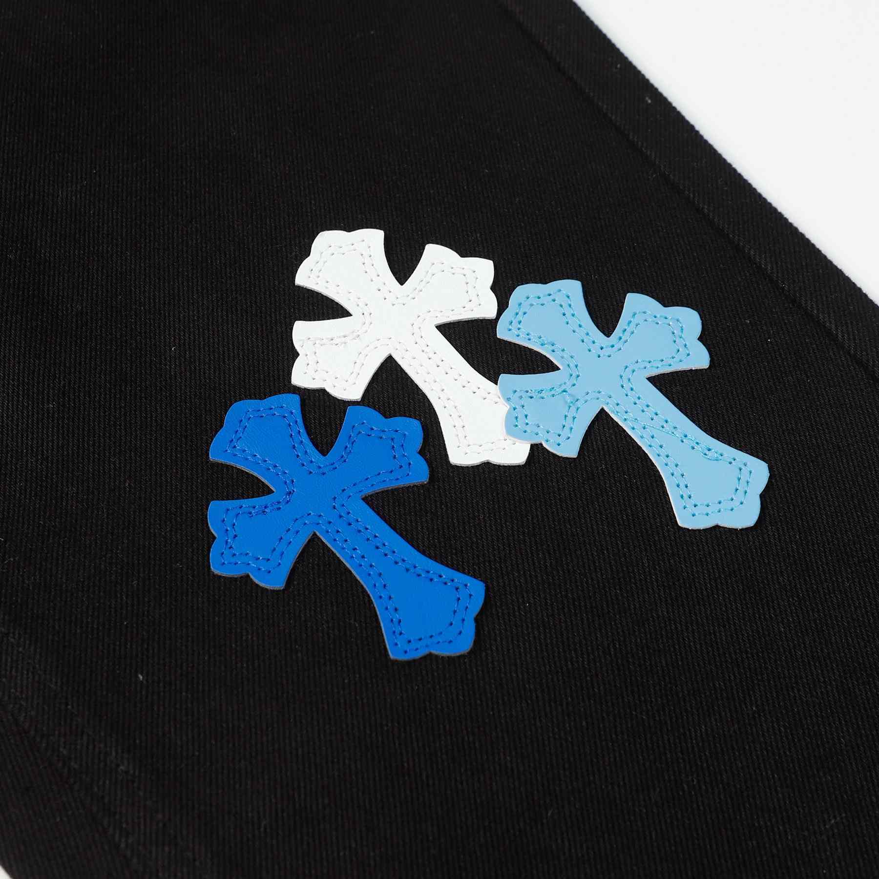 Chrome Heart Cross Patch Jeans - FashionPlug