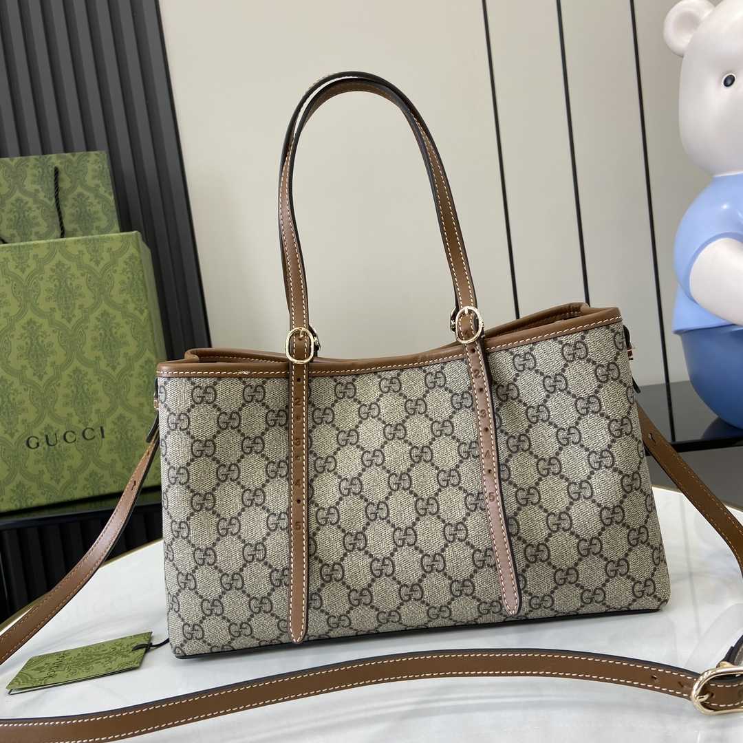 Gucci GG Emblem Small Tote Bag - FashionPlug