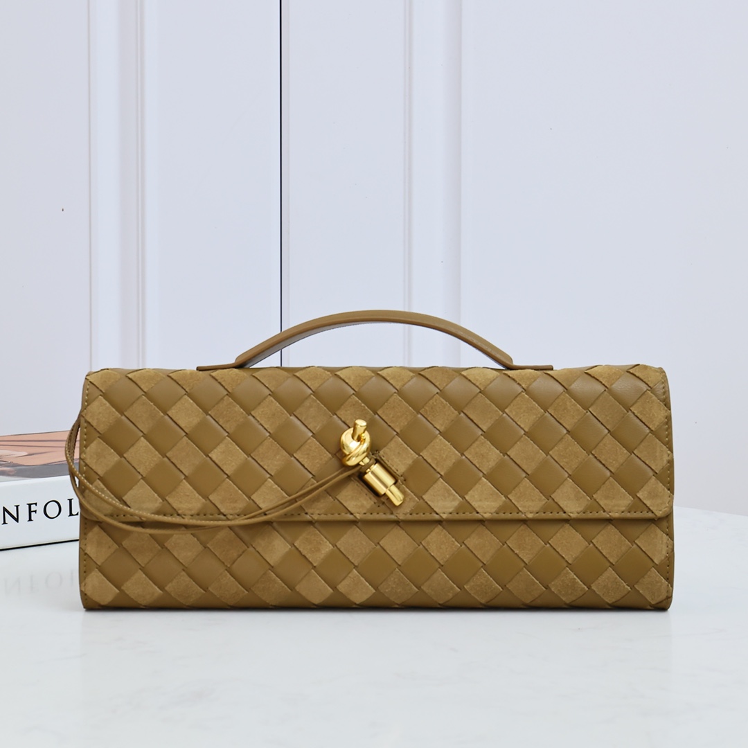 Bottega Veneta Long Clutch Andiamo With Handle - FashionPlug