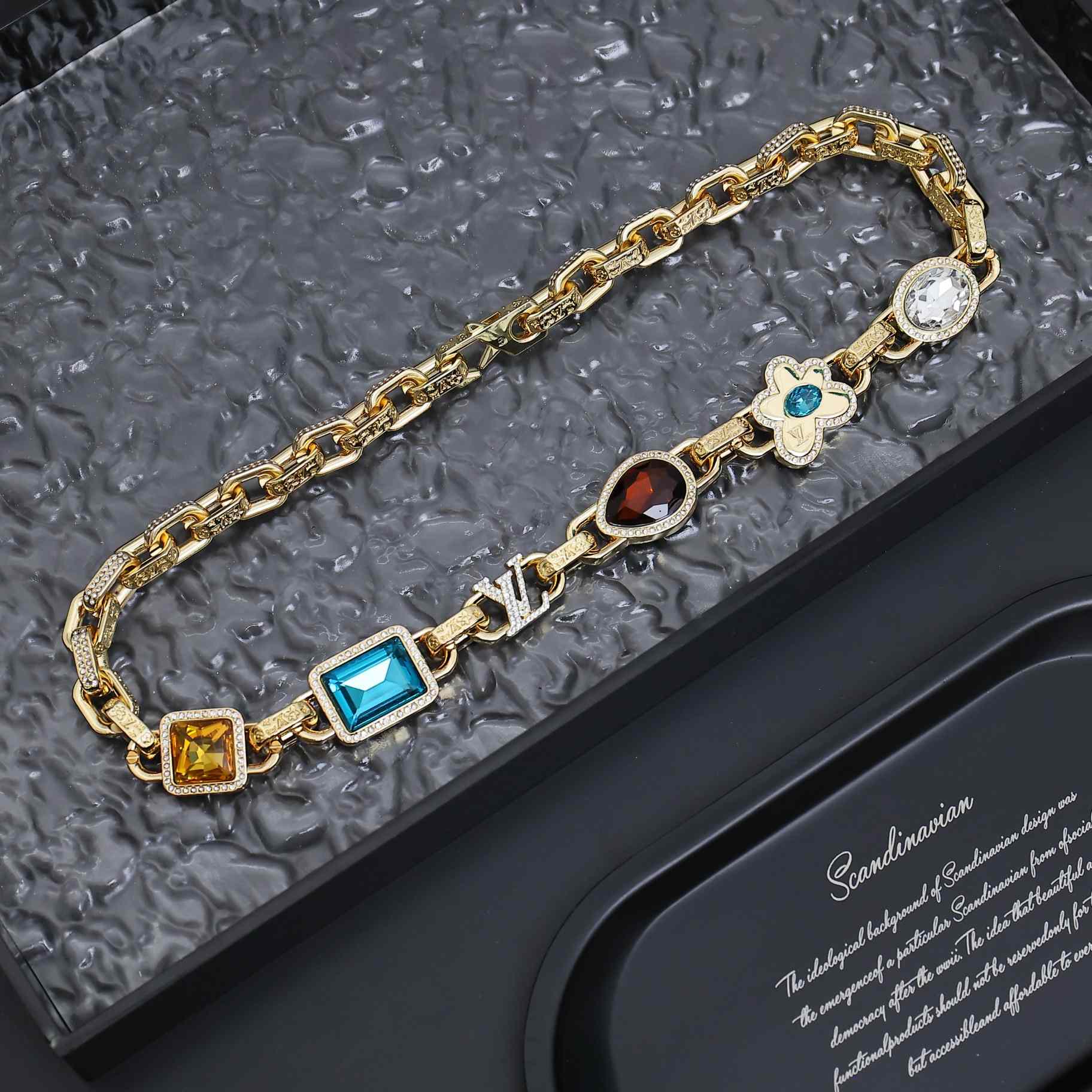 Louis Vuitton Paradise Stone Necklace  M01875 - FashionPlug