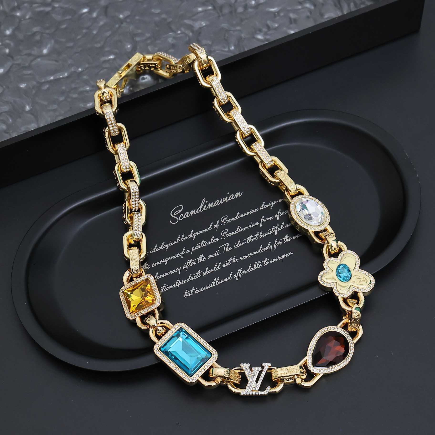 Louis Vuitton Paradise Stone Necklace  M01875 - FashionPlug
