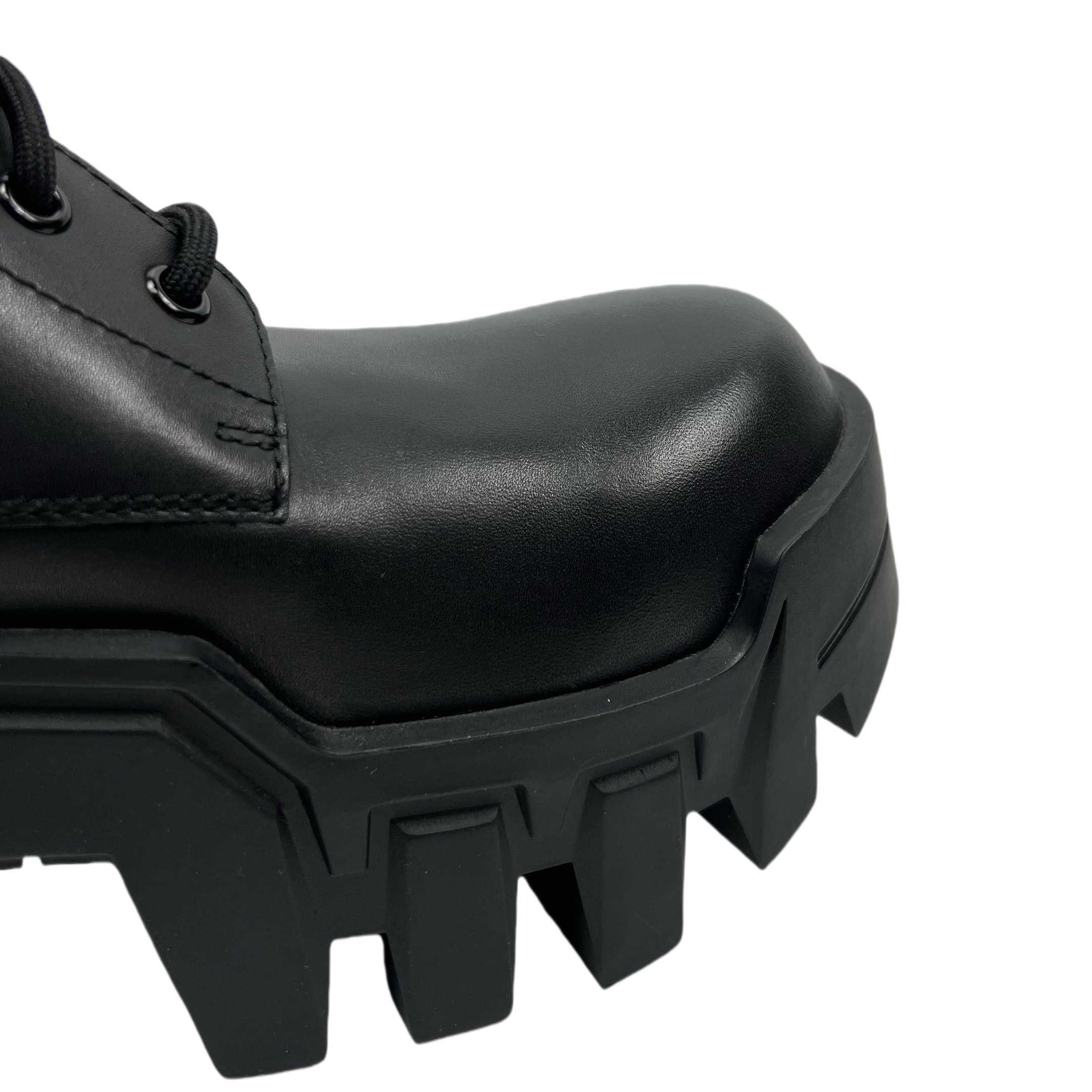Balenciaga Bulldozer Lace-Up Boot In Black - FashionPlug