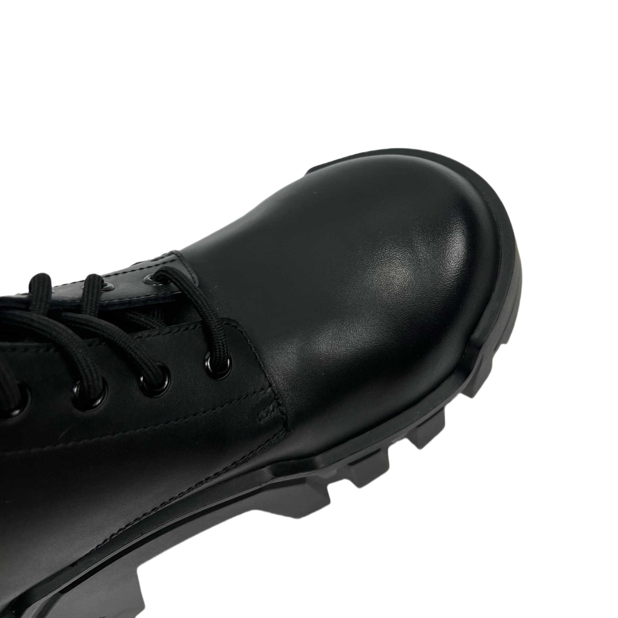 Balenciaga Bulldozer Lace-Up Boot In Black - FashionPlug