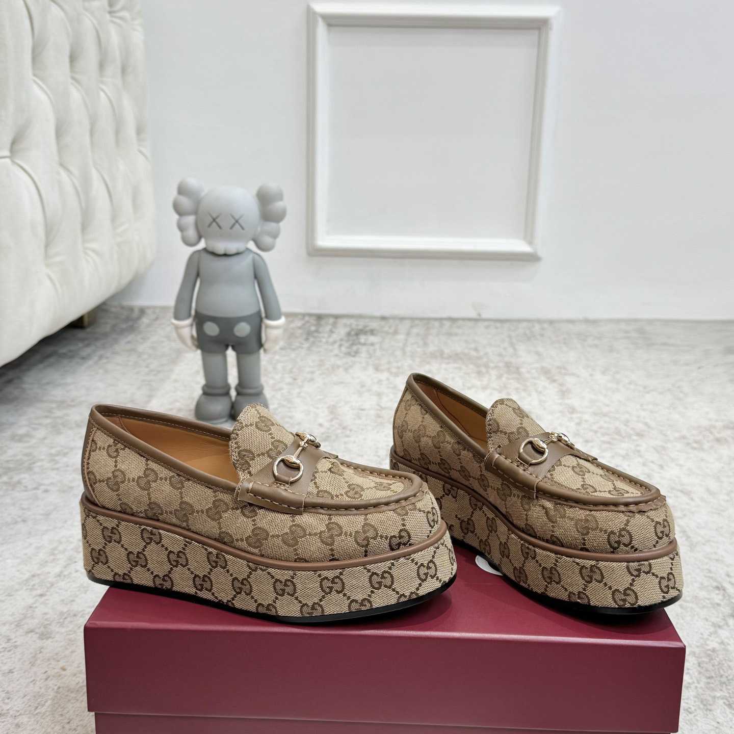 Gucci Women's Horsebit Wedge Loafer - FashionPlug