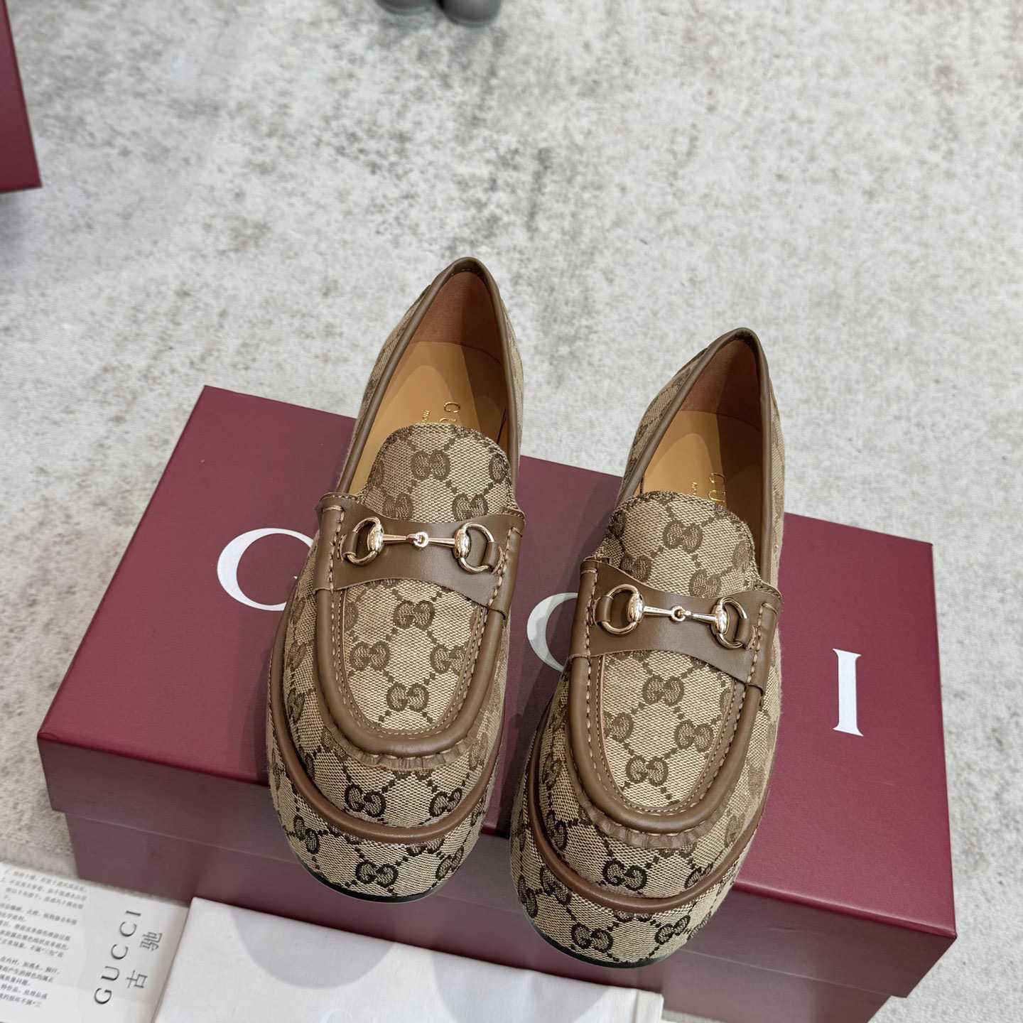 Gucci Women's Horsebit Wedge Loafer - FashionPlug