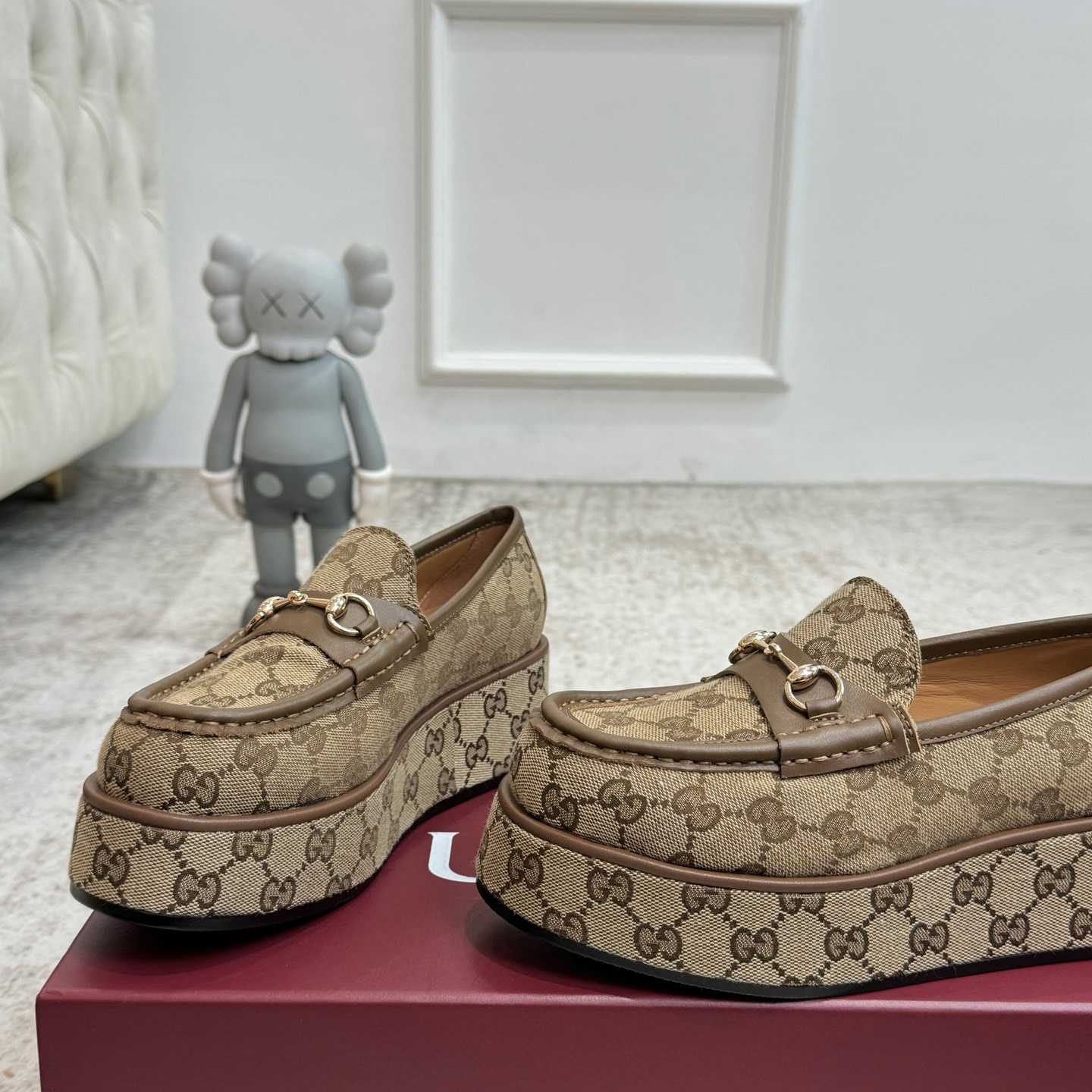 Gucci Women's Horsebit Wedge Loafer - FashionPlug