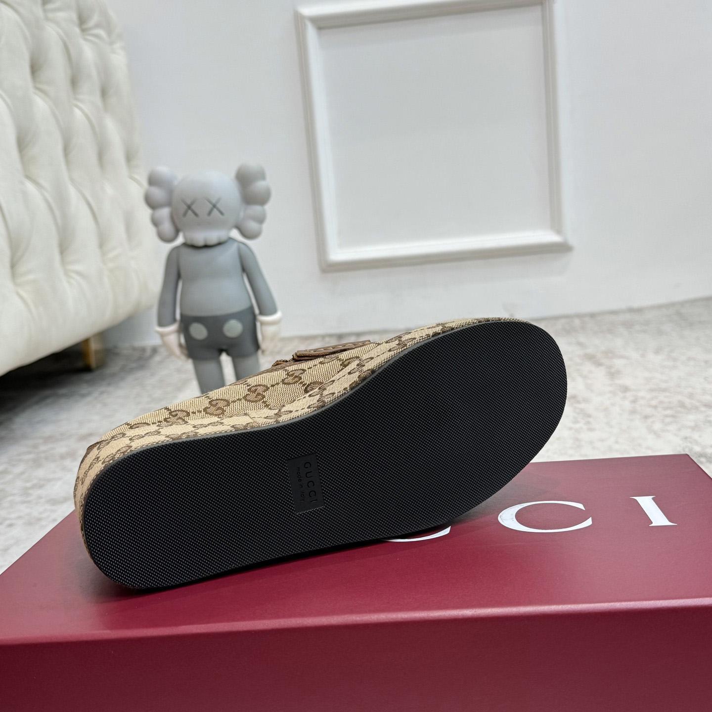 Gucci Women's Horsebit Wedge Loafer - FashionPlug
