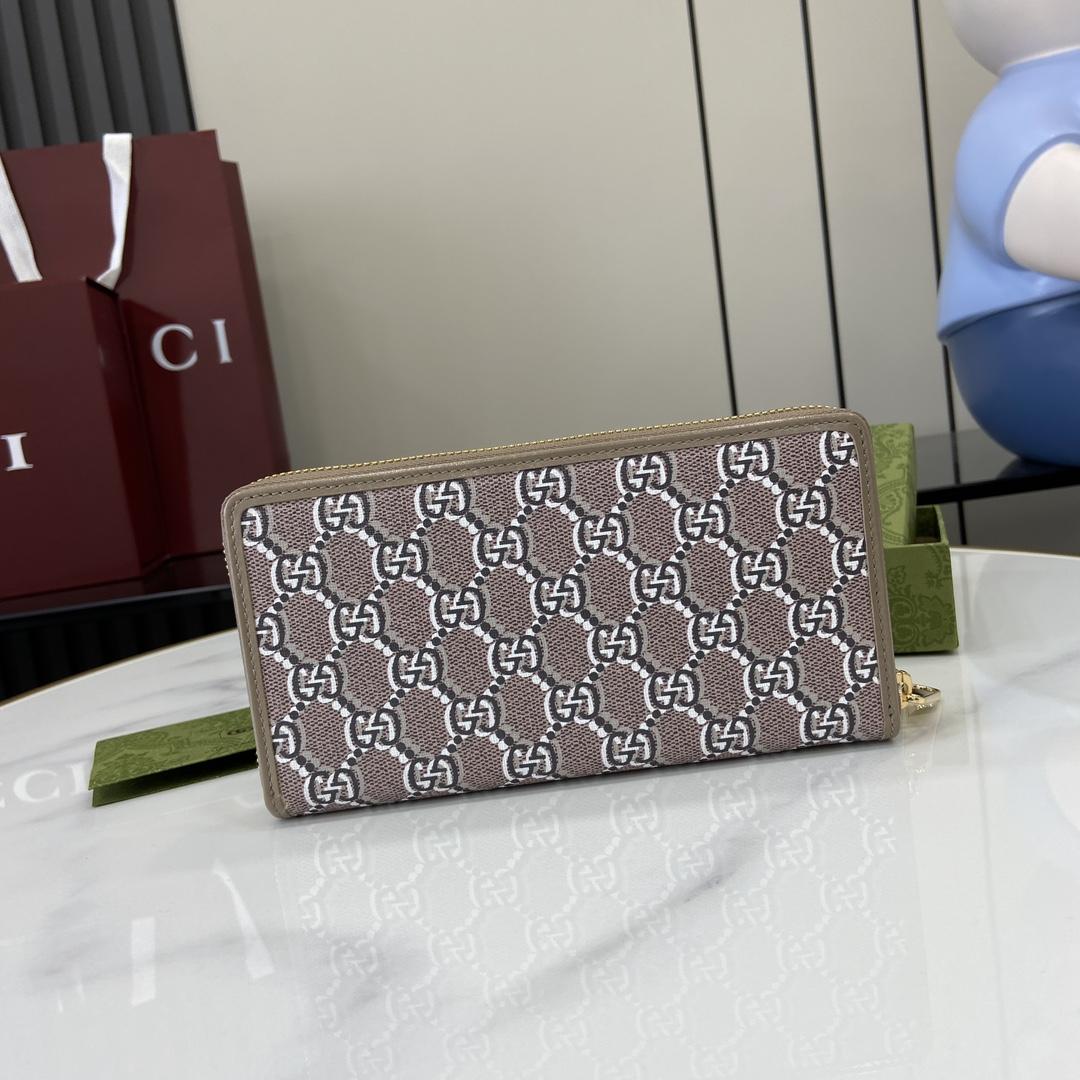 Gucci Zip-around Wallet With GG Shadow - FashionPlug