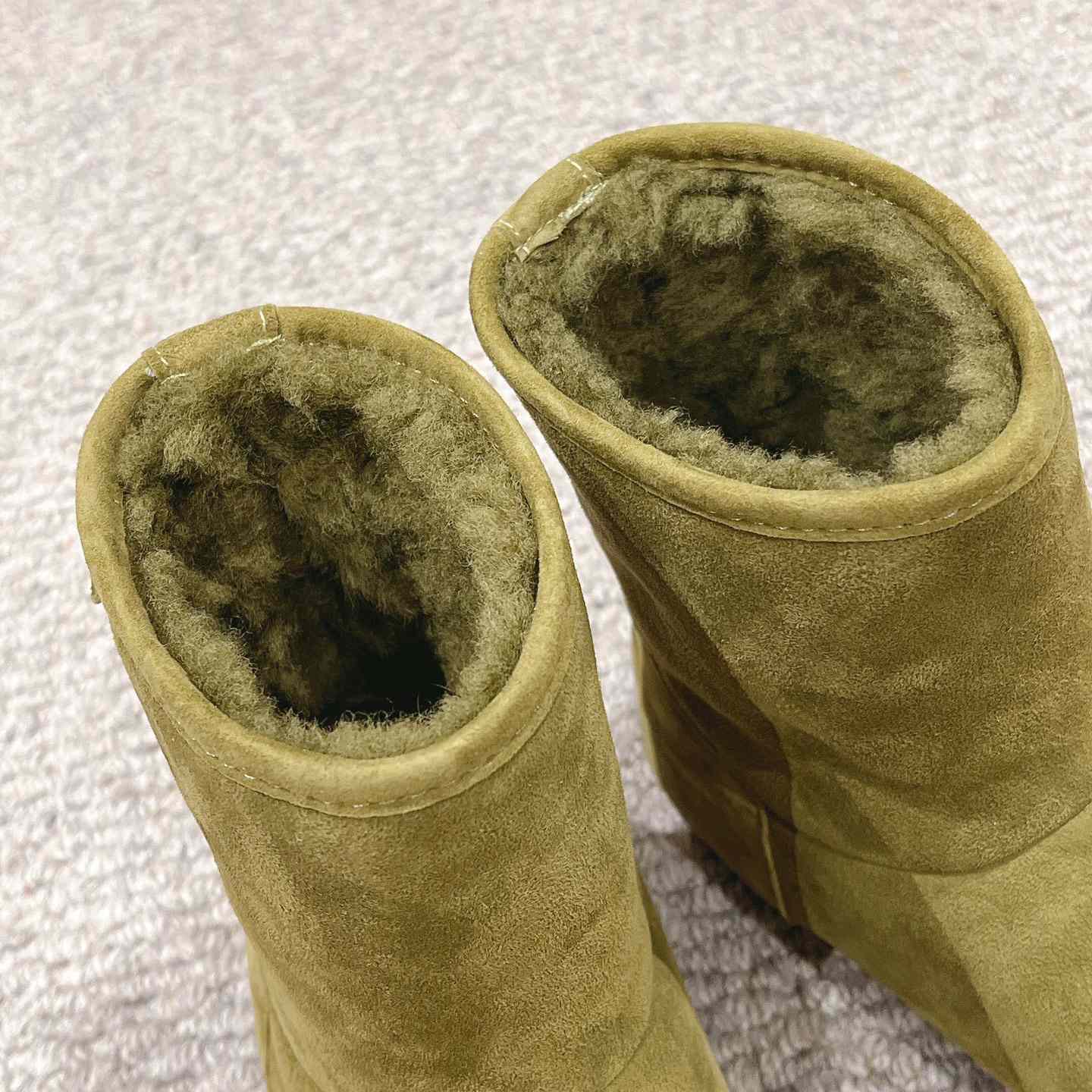 Loewe Lago Boot In Suede And Shearling - FashionPlug