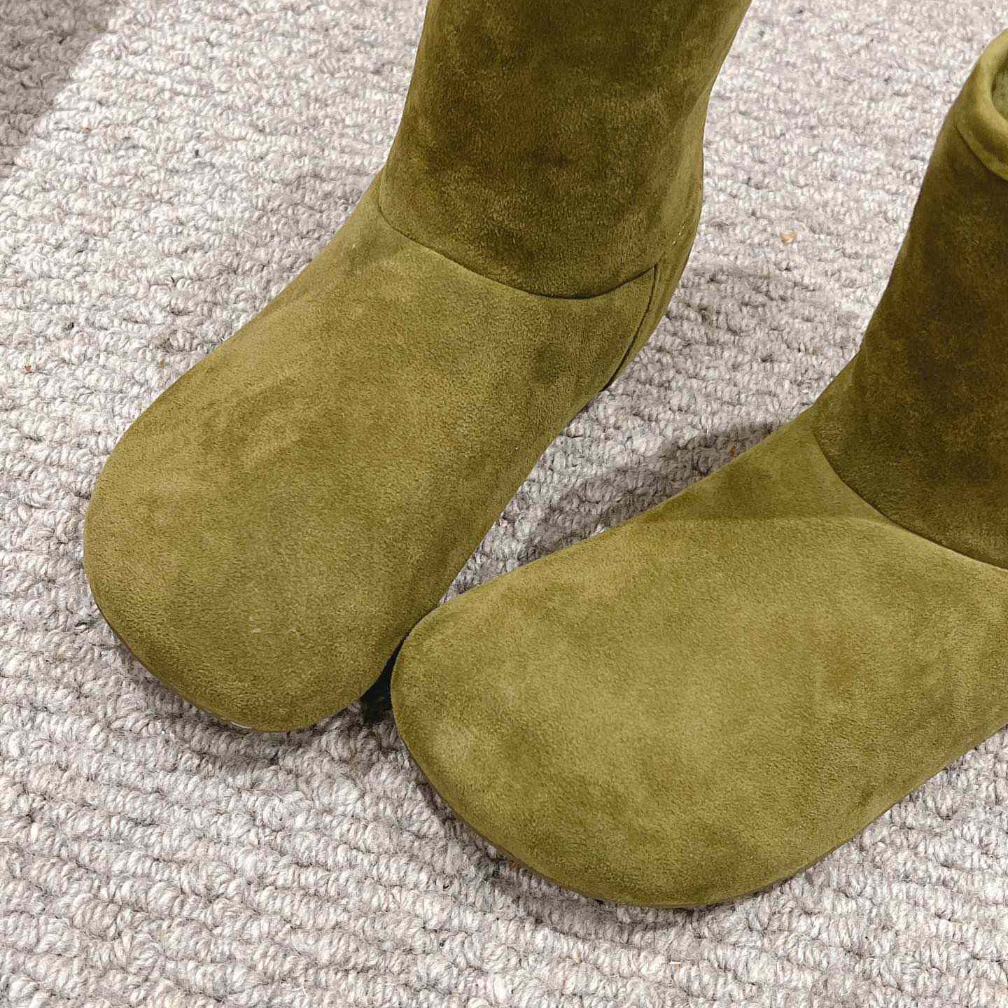 Loewe Lago Boot In Suede And Shearling - FashionPlug