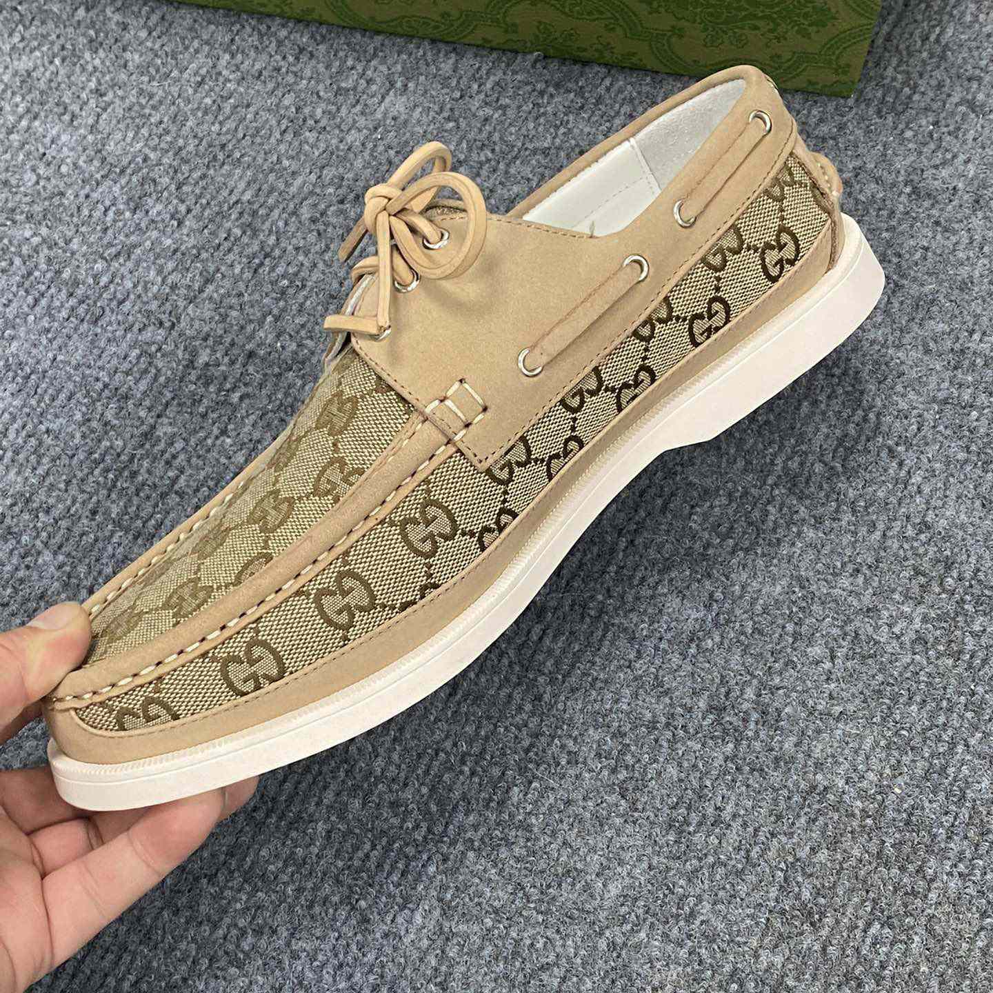 Gucci Men's Original GG Lace-up Loafer - FashionPlug